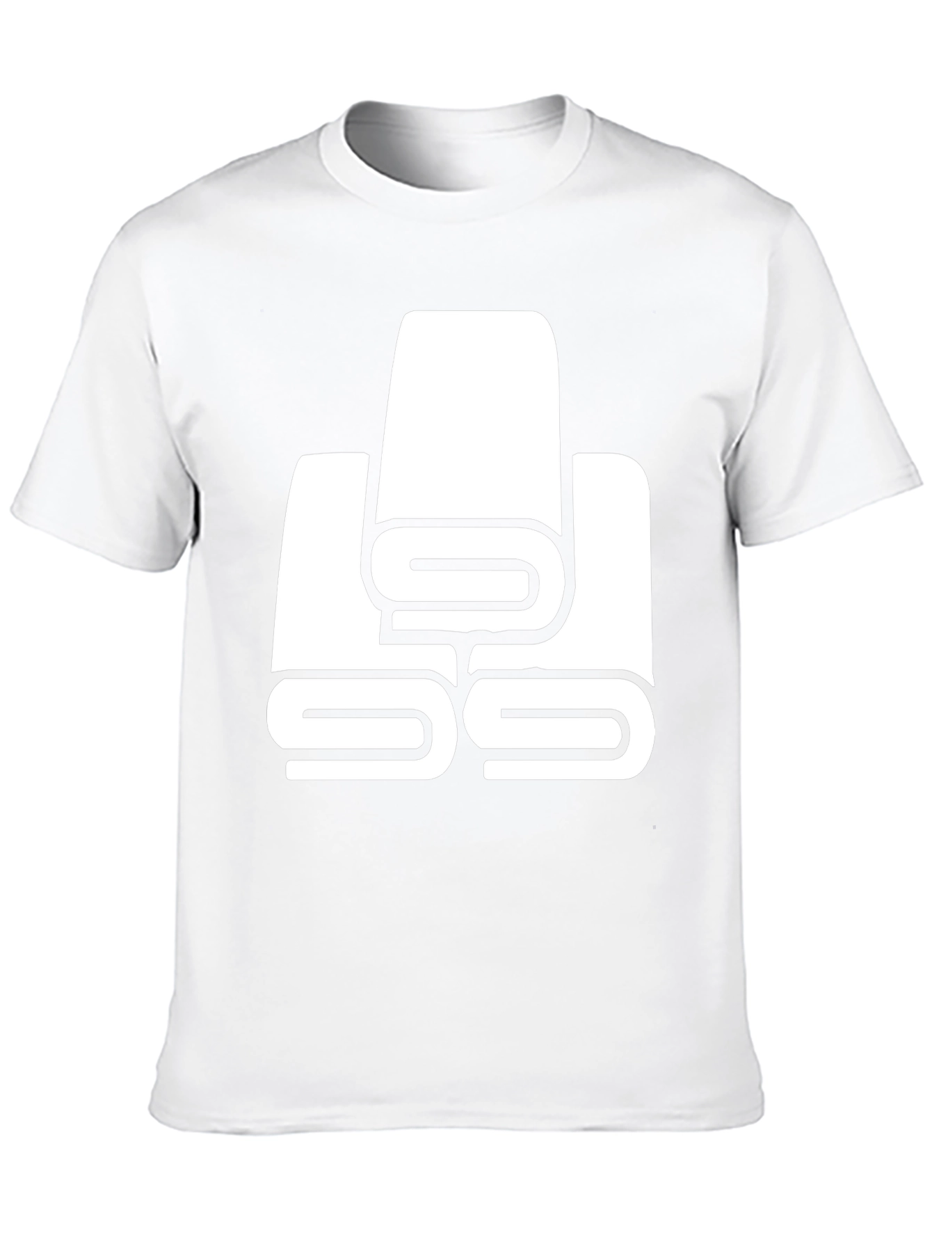 Black T-Shirt with White Towel Stack Graphic