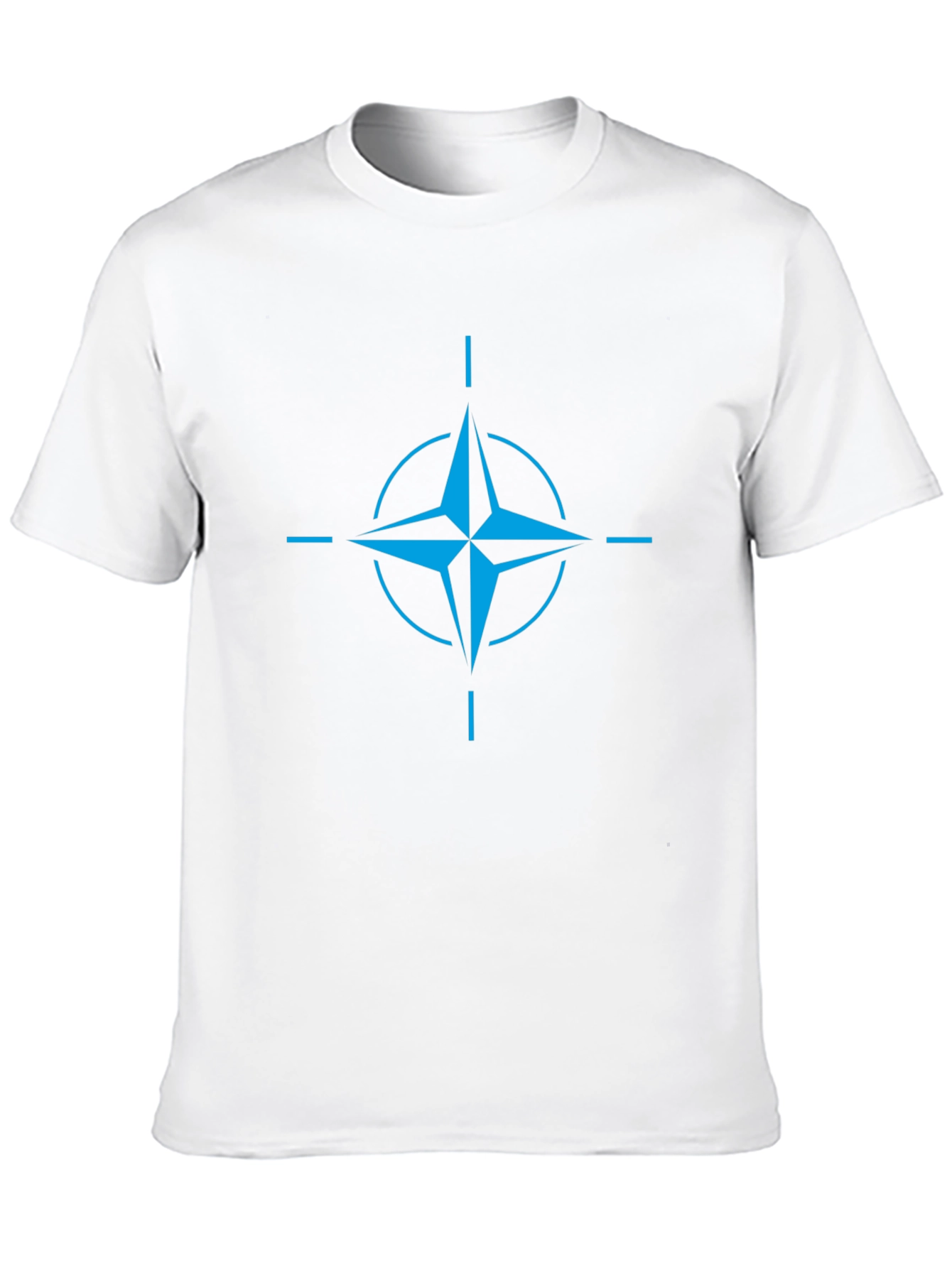 Blue NATO Star Black T-Shirt