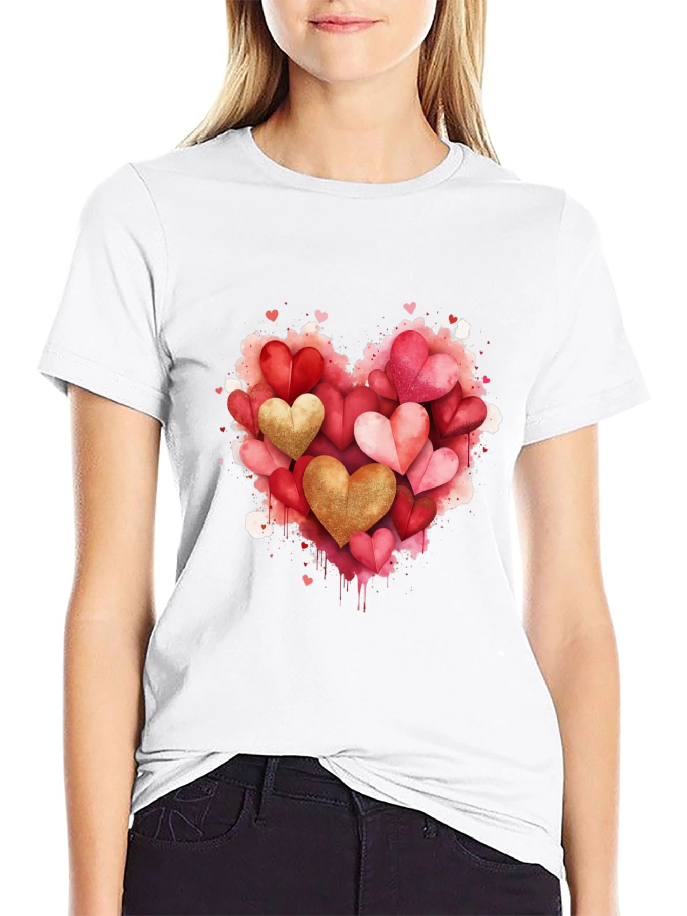 Heart Valentines Day Graphic T-Shirt
