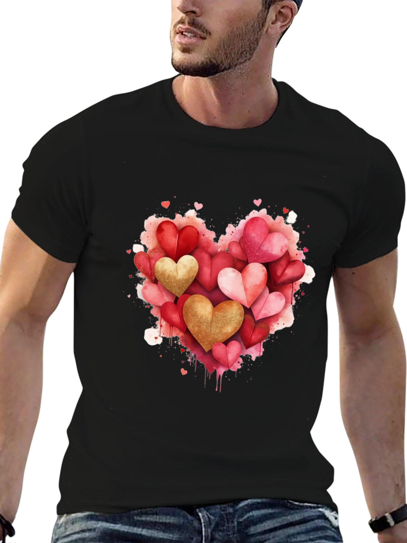Heart Valentines Day Graphic T-Shirt