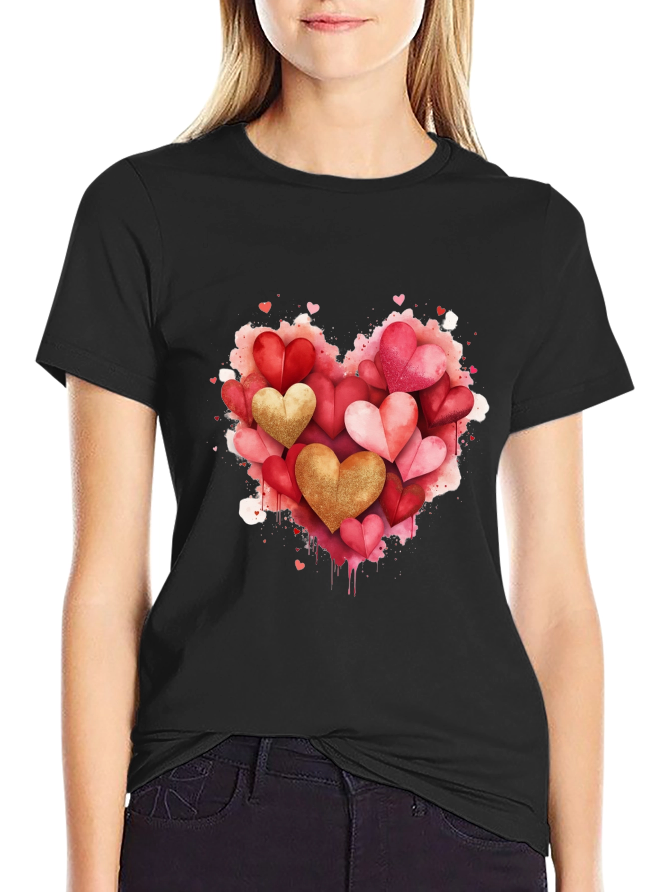 Heart Valentines Day Graphic T-Shirt
