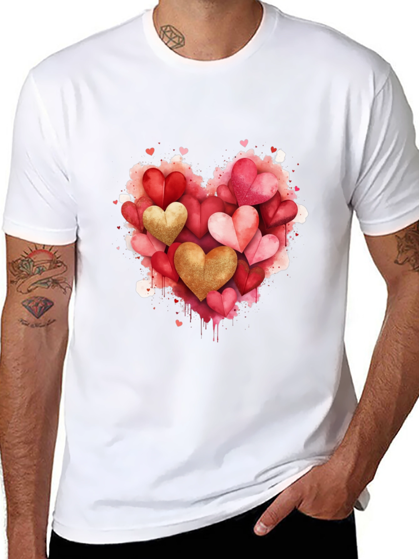 Heart Valentines Day Graphic T-Shirt