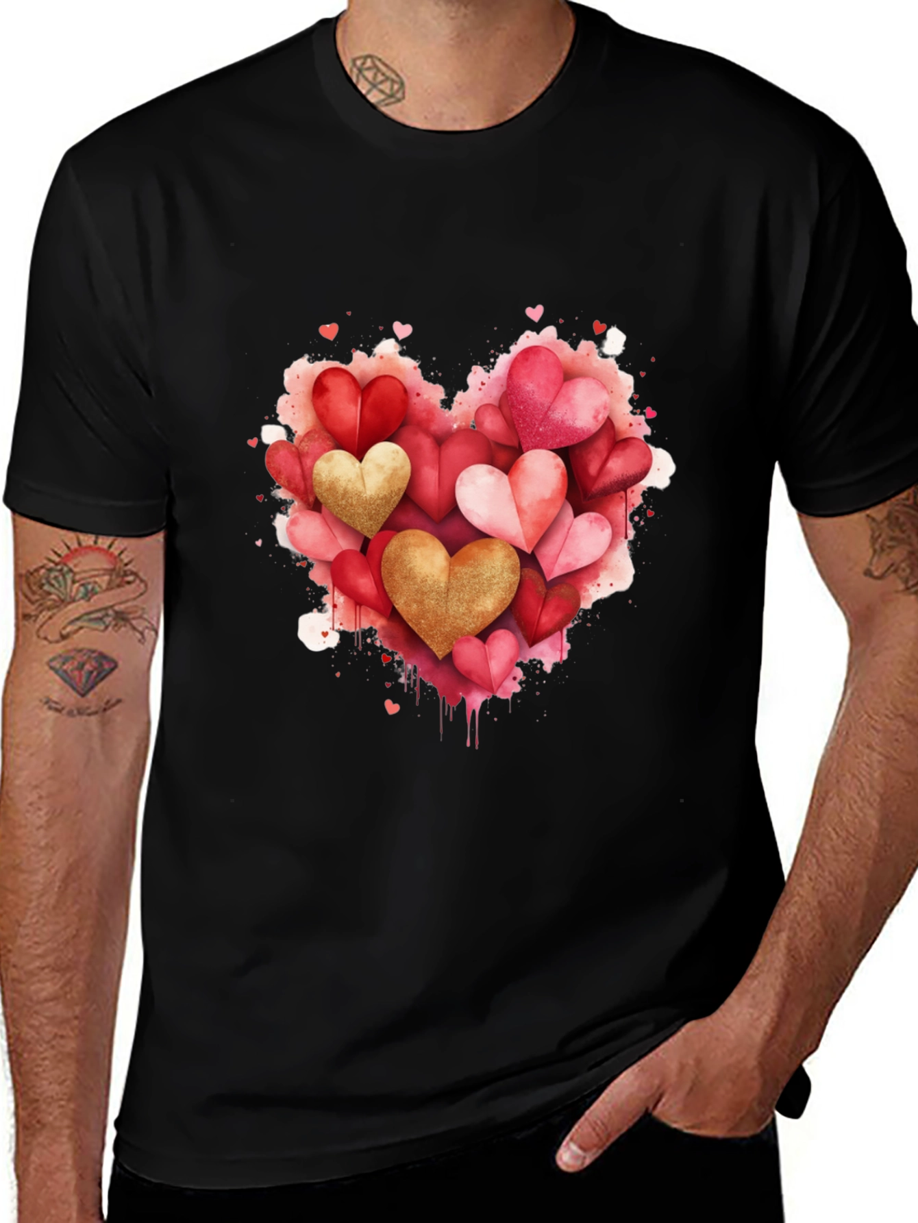 Heart Valentines Day Graphic T-Shirt
