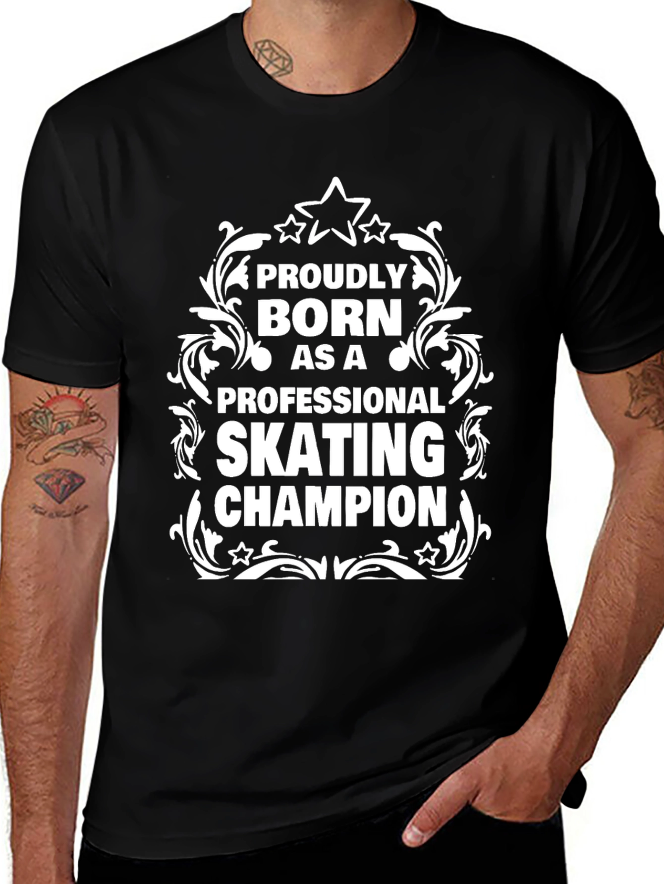 Proudly Born Skating Champion T-Shirt