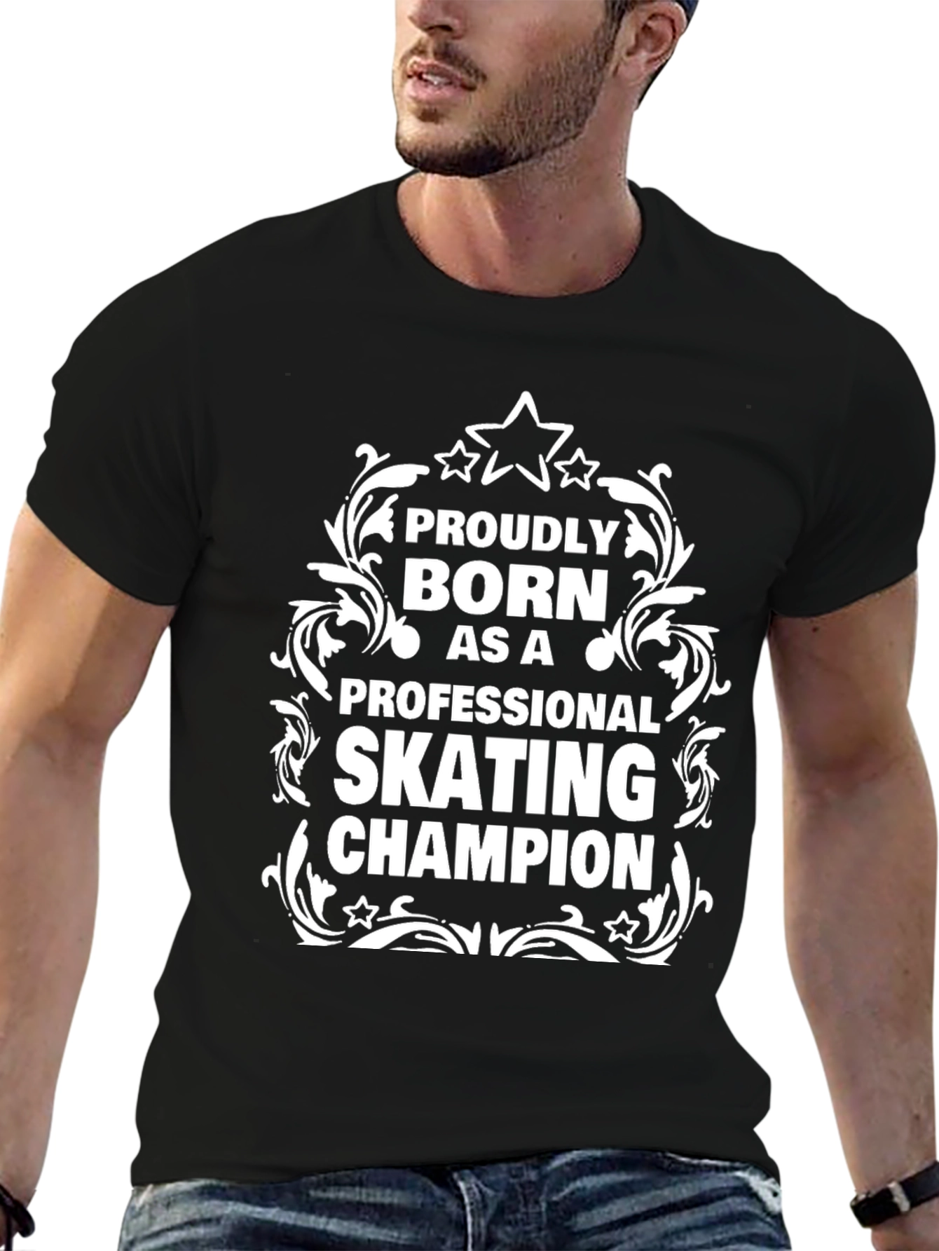 Proudly Born Skating Champion T-Shirt