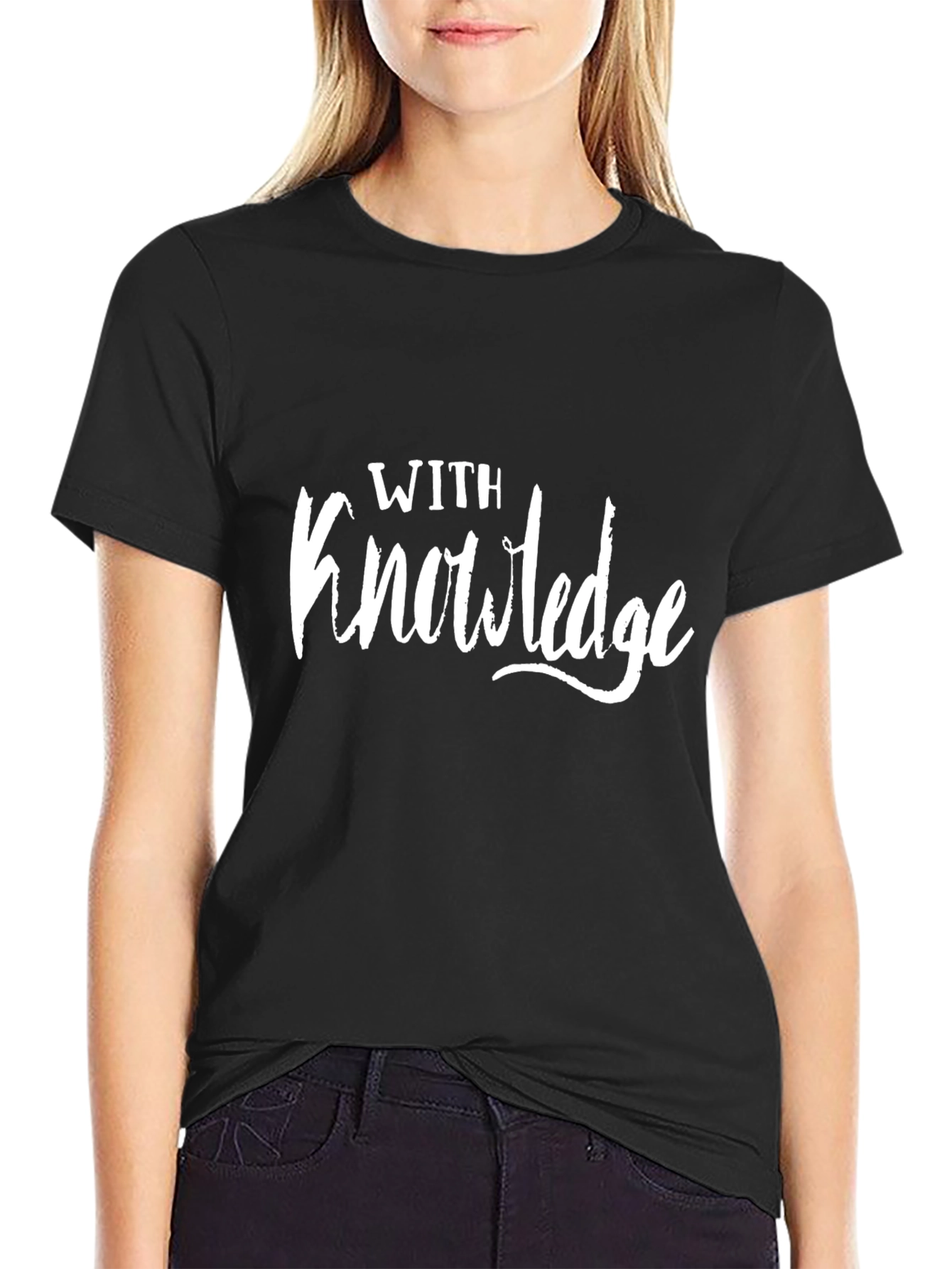 With Knowledge T-Shirt Black