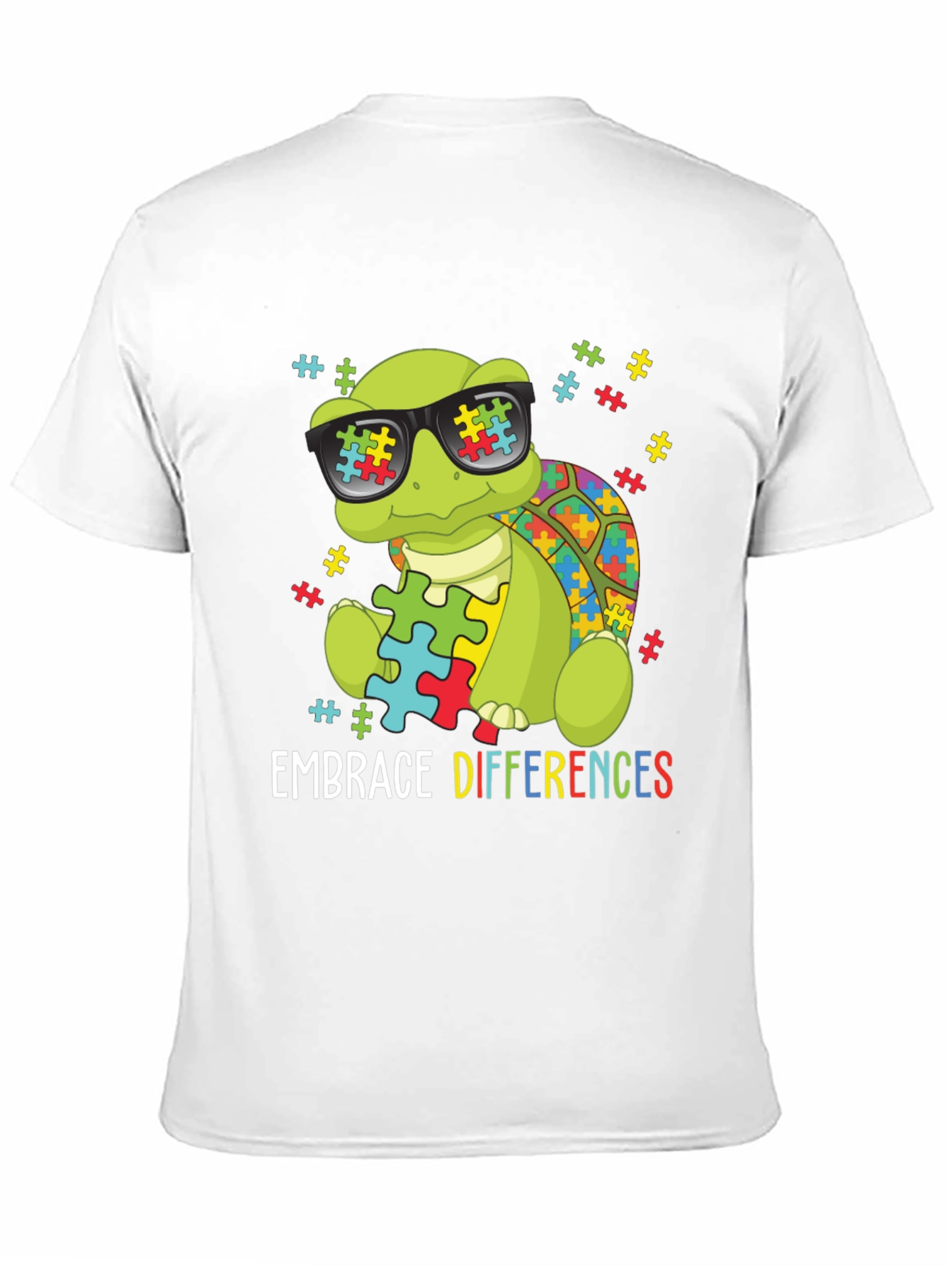 Embrace Differences Autism Awareness Turtle T-Shirt