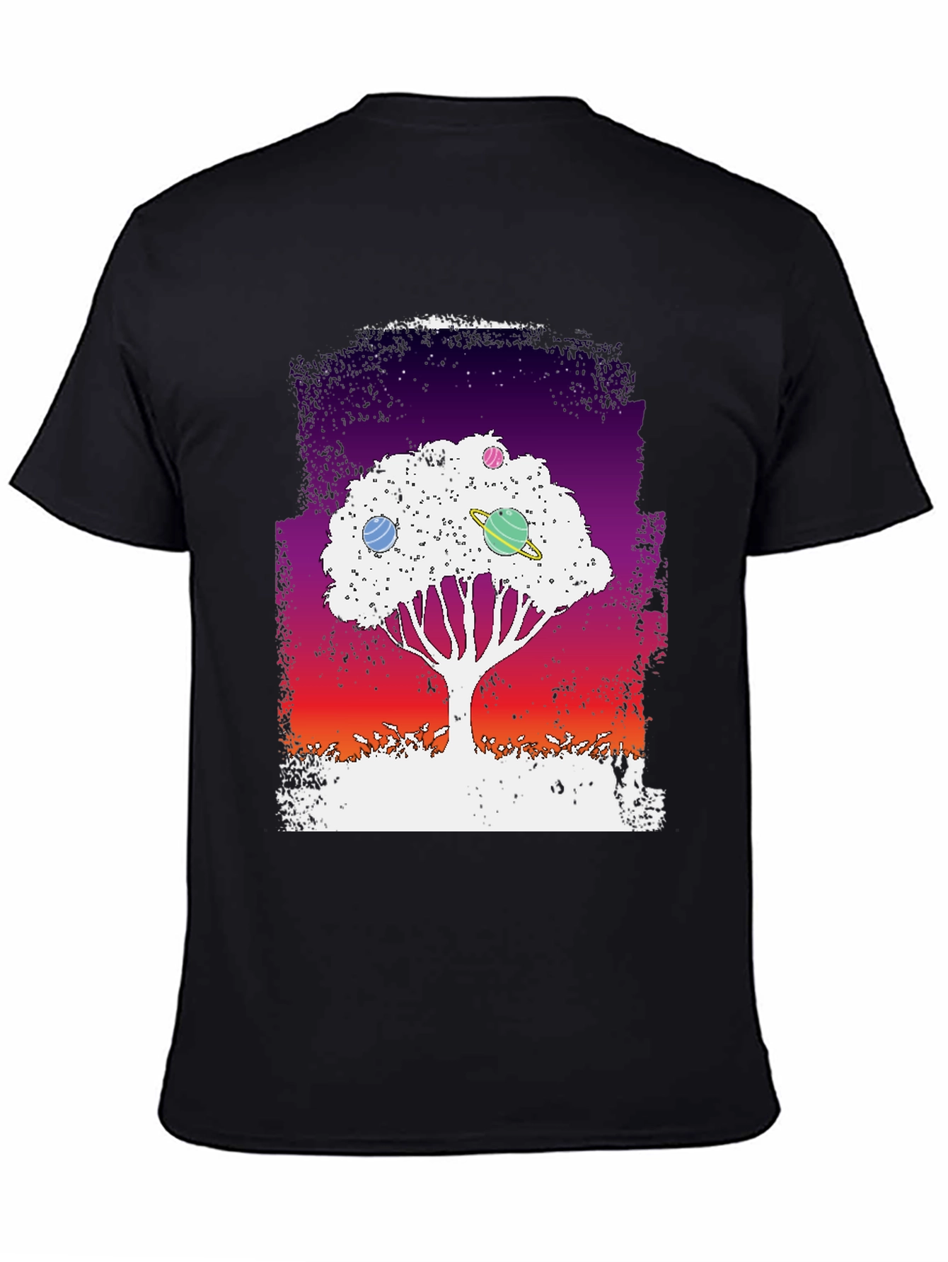 Galaxy Tree Graphic Tee - Black Unisex T-Shirt