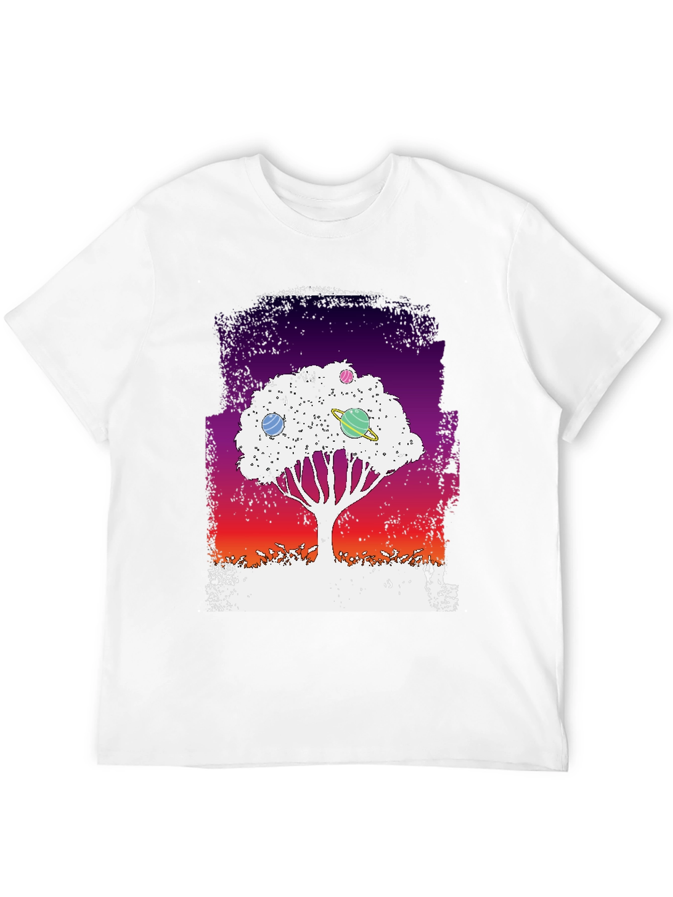 Galaxy Tree Graphic Tee - Black Unisex T-Shirt