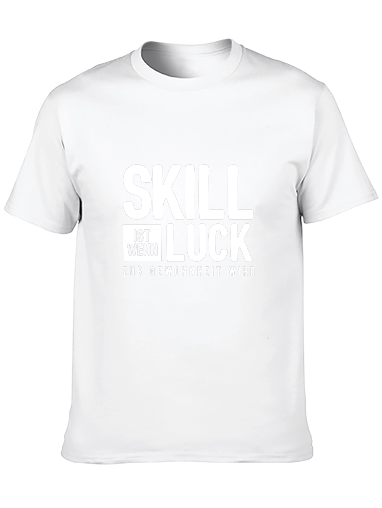 Skill Luck Funny Graphic Tee - Black