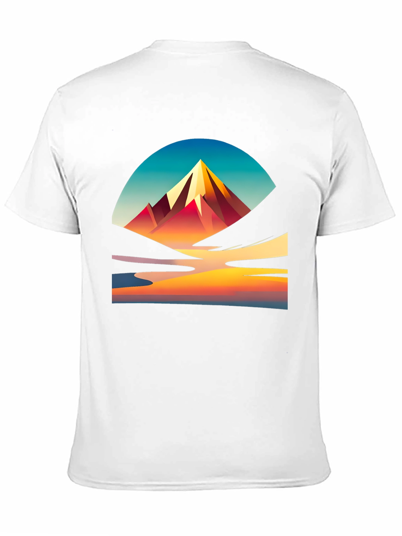 Mountain Sunset Graphic Tee - Stylish Black T-Shirt