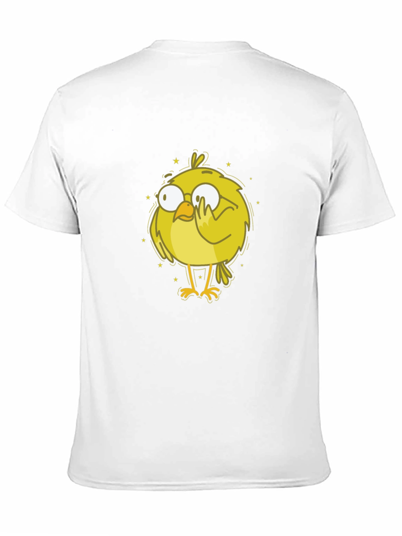 Cartoon Bird Graphic Tee - Black