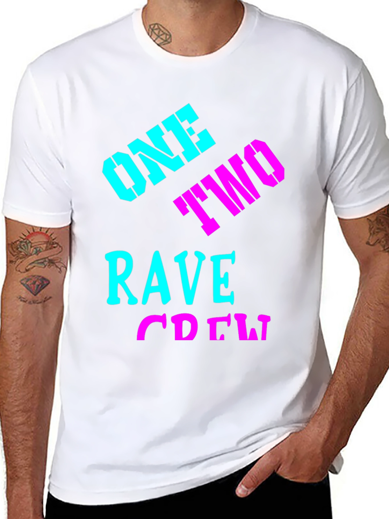 Rave Crew Black Graphic Tee
