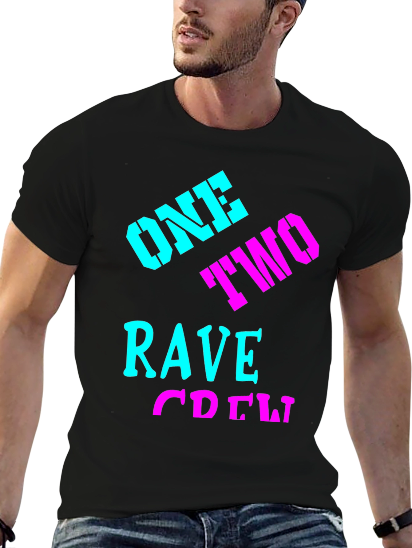 Rave Crew Black Graphic Tee