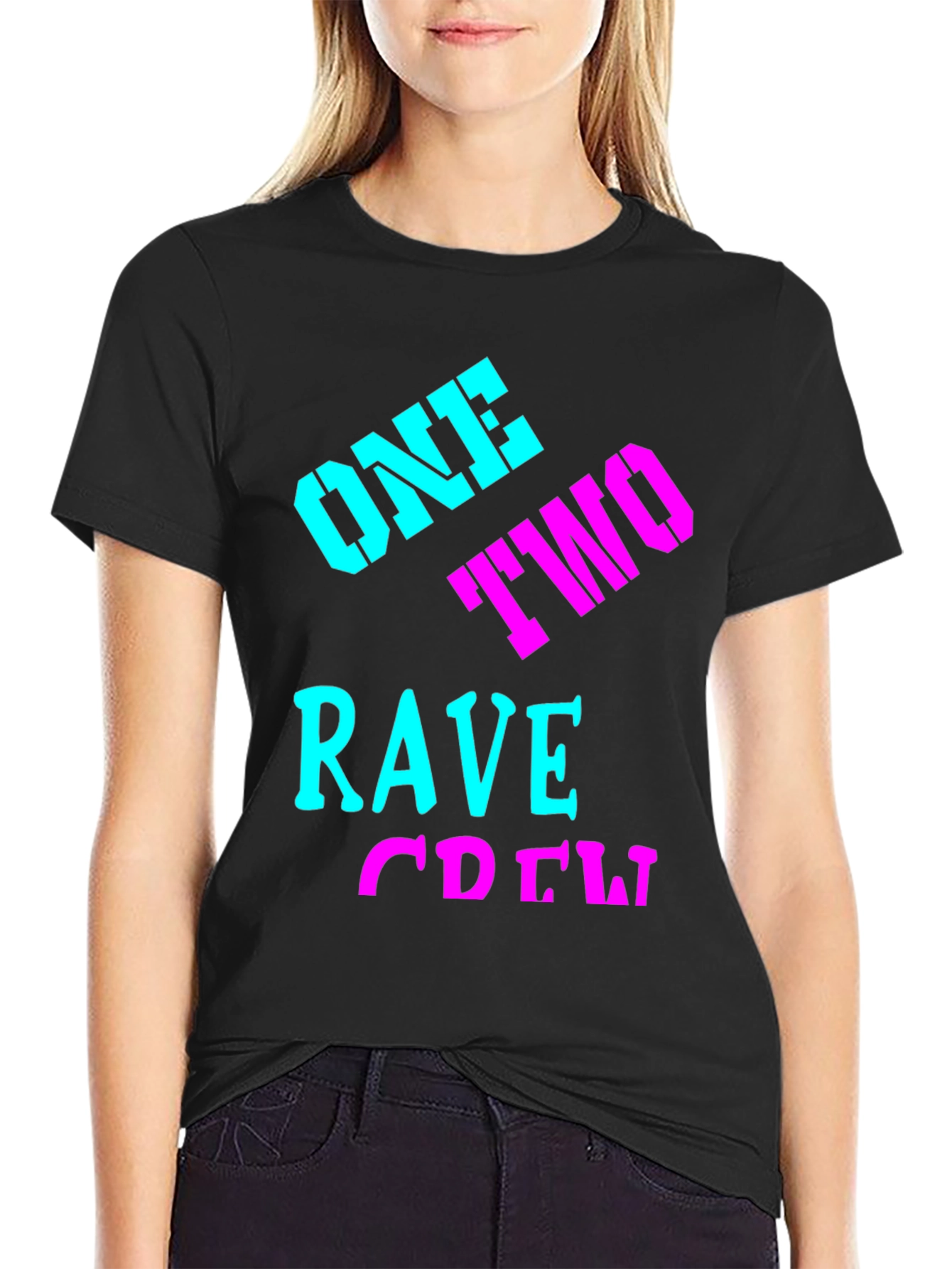 Rave Crew Black Graphic Tee