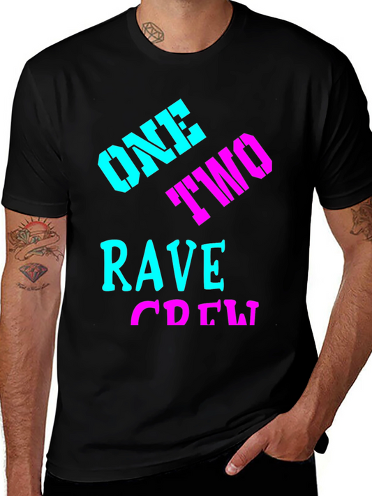 Rave Crew Black Graphic Tee