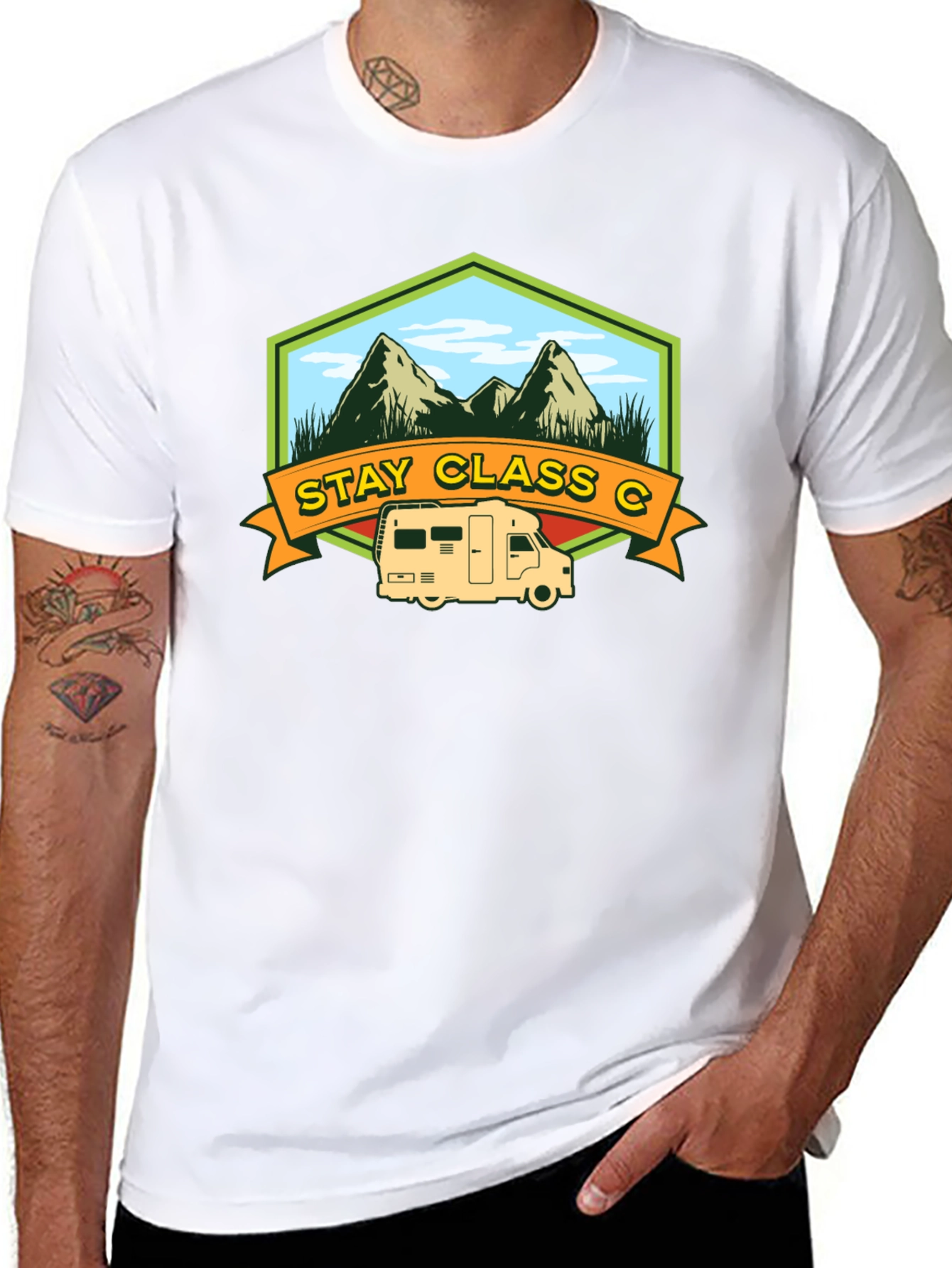 Stay Class C T-Shirt: Camping & Adventure
