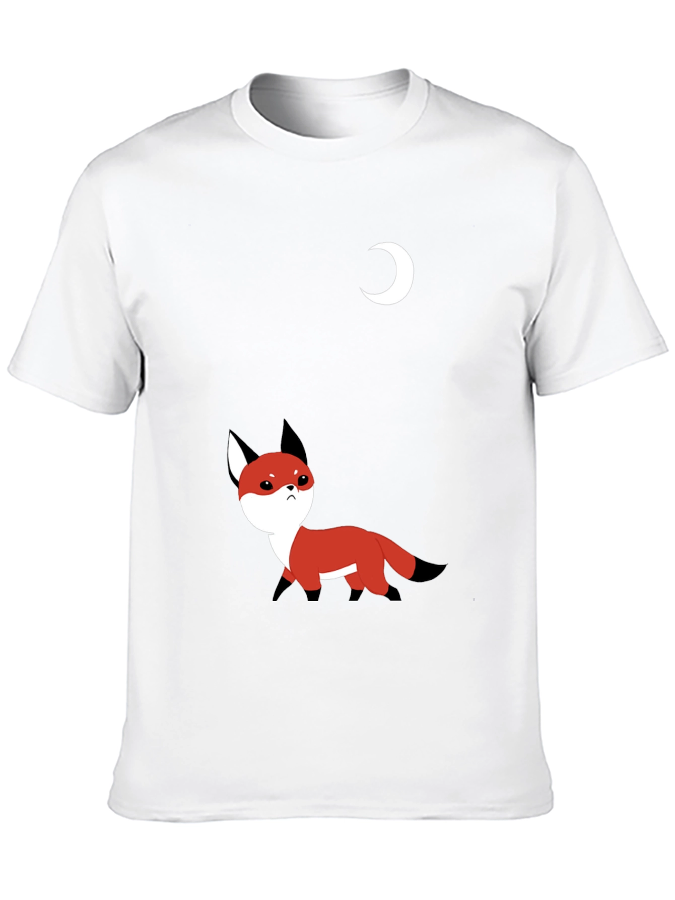 Fox and Moon Black T-Shirt