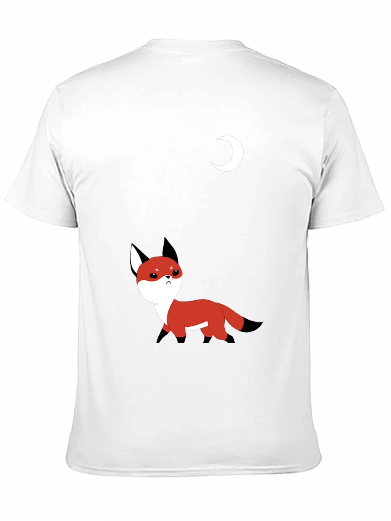 Fox and Moon Black T-Shirt