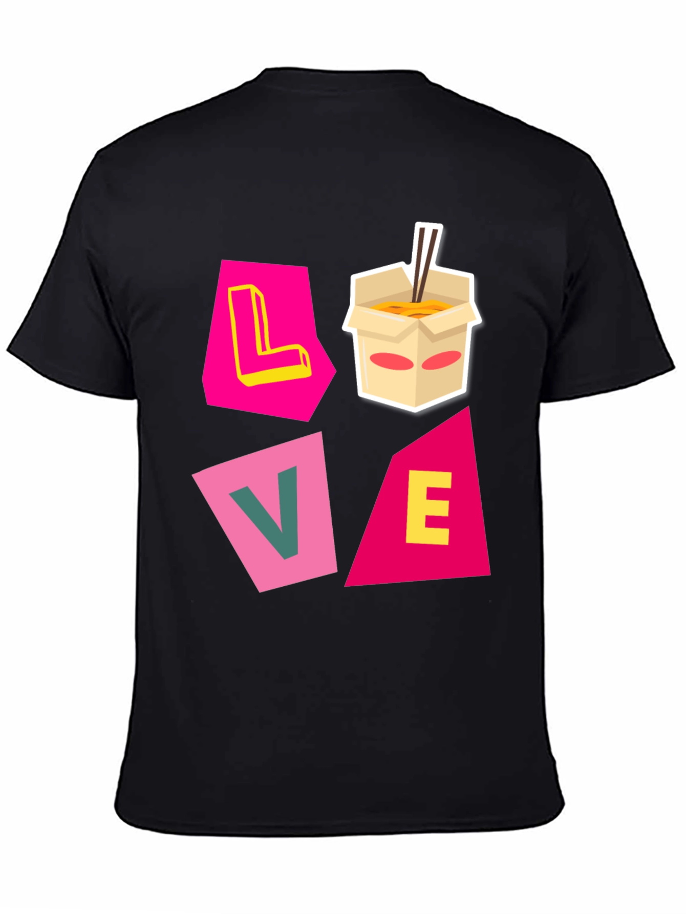 Love Noodles Black Graphic Tee