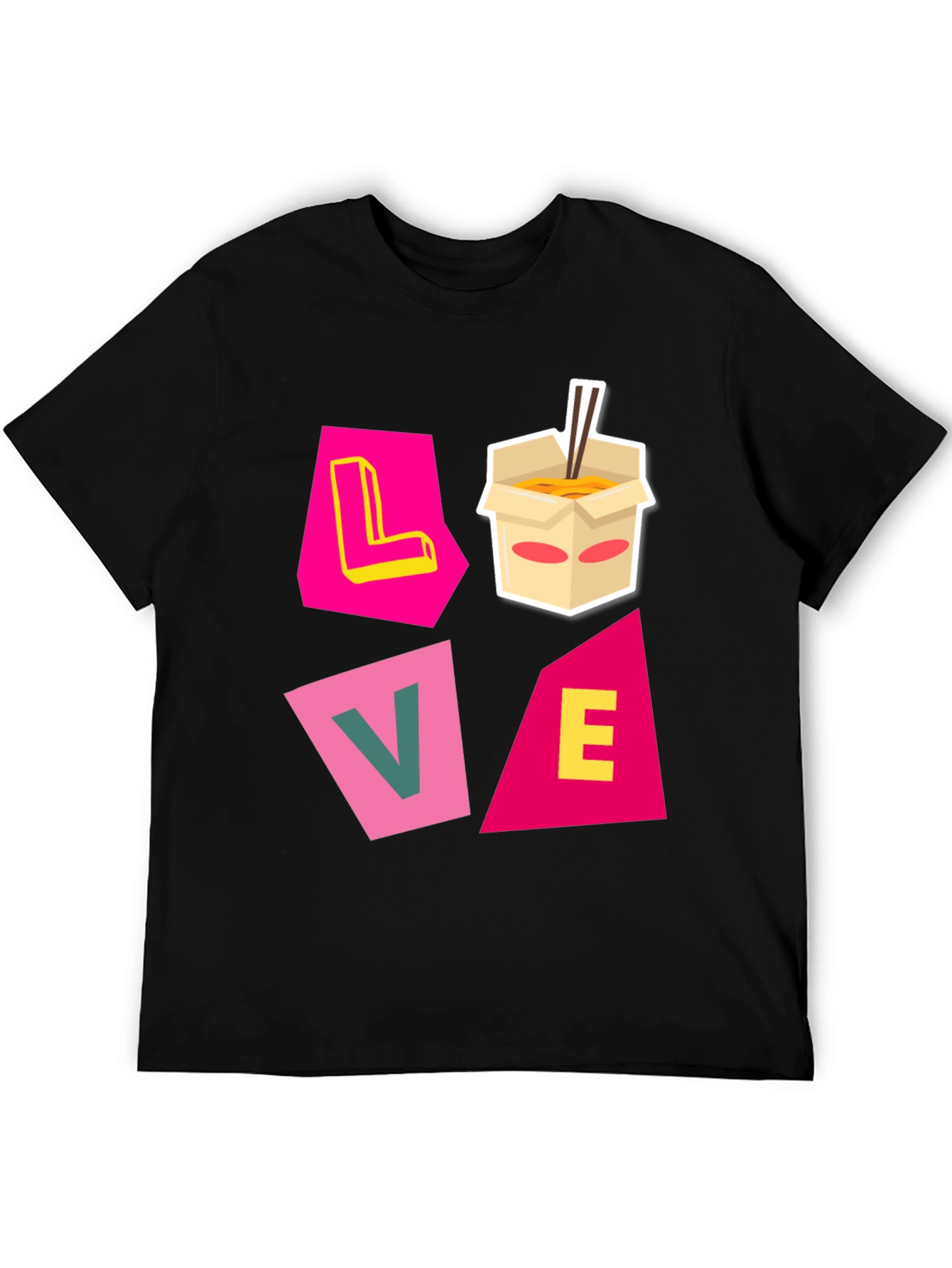 Love Noodles Black Graphic Tee