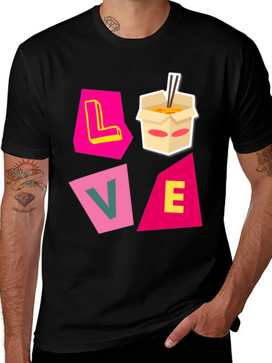 Love Noodles Black Graphic Tee