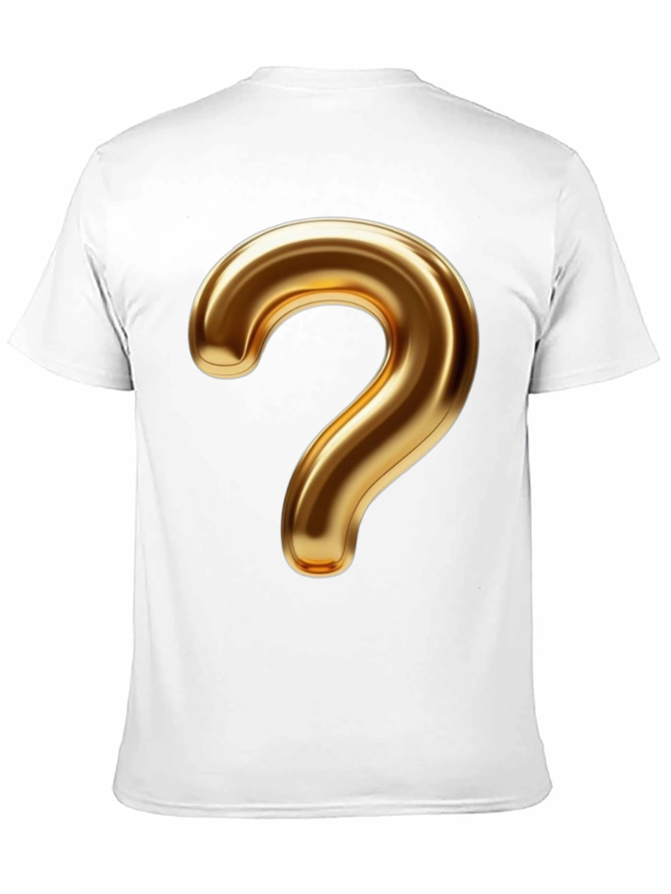 Golden Question Mark Graphic T-Shirt