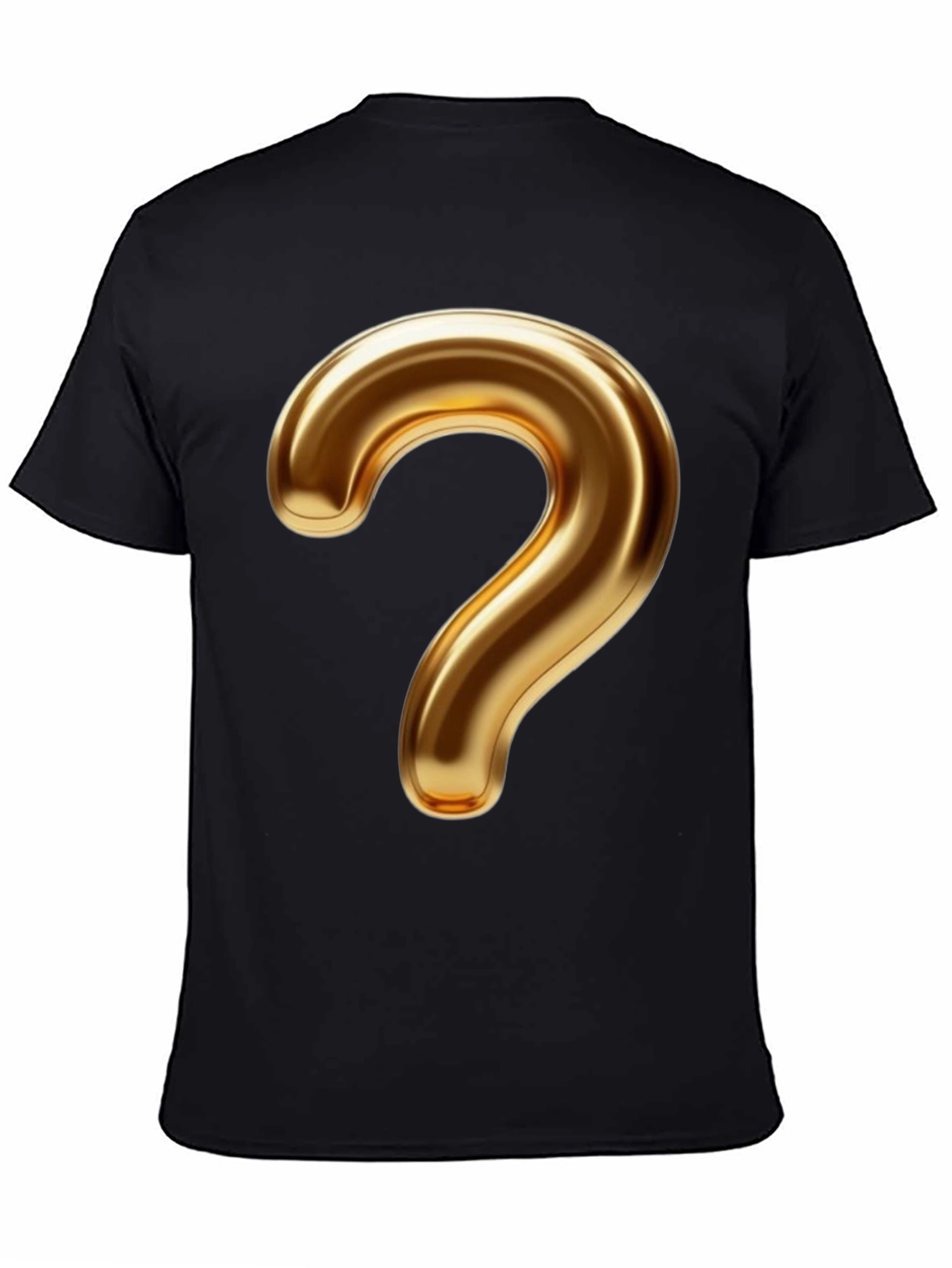 Golden Question Mark Graphic T-Shirt