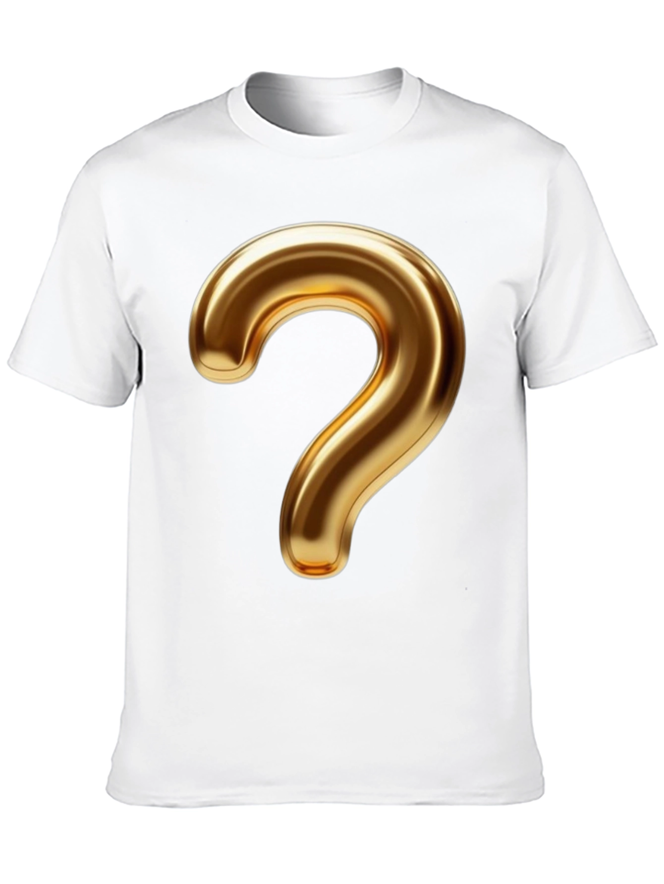 Golden Question Mark Graphic T-Shirt