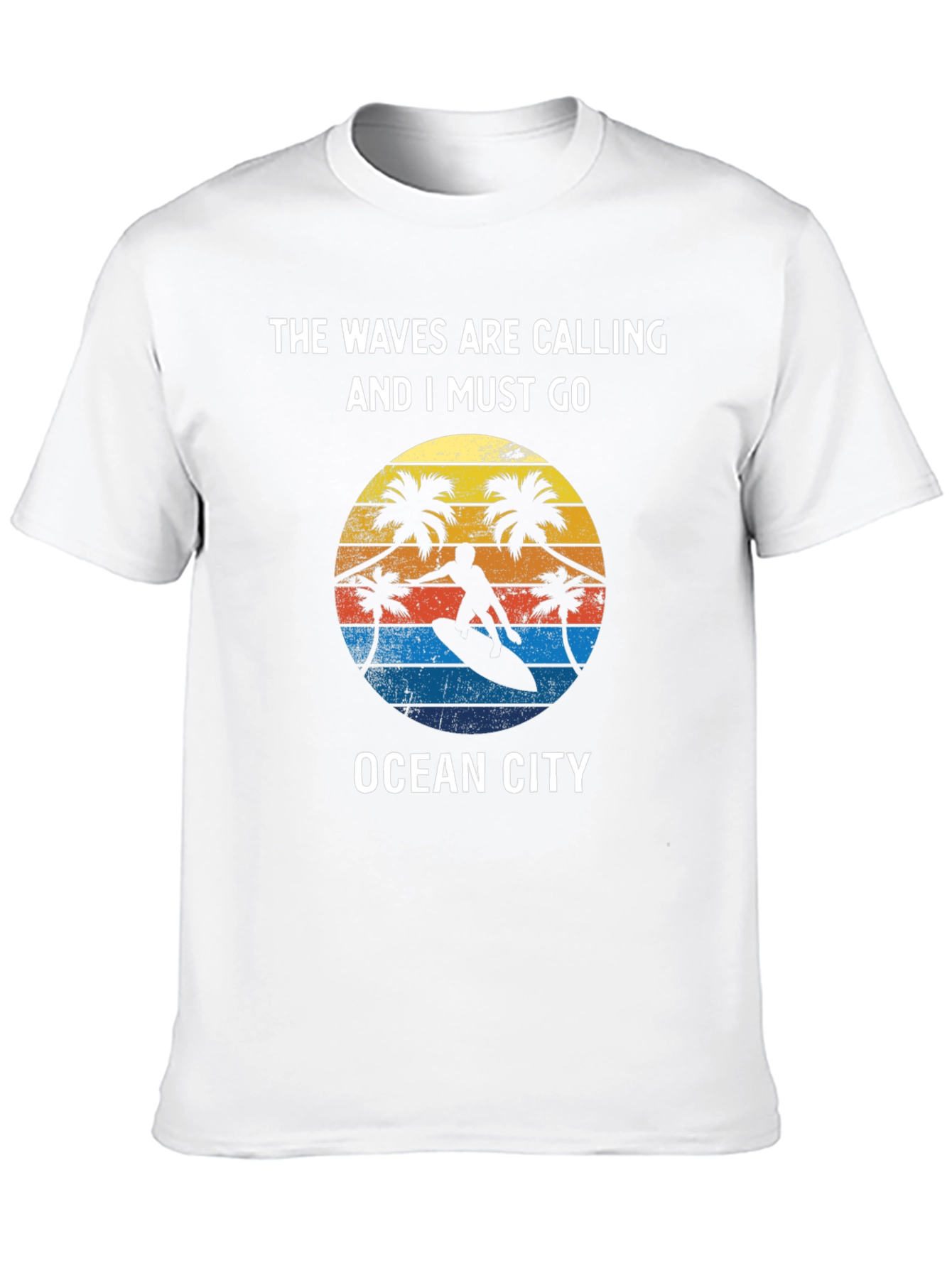 Ocean City Surfer T-Shirt - Waves Are Calling Tee