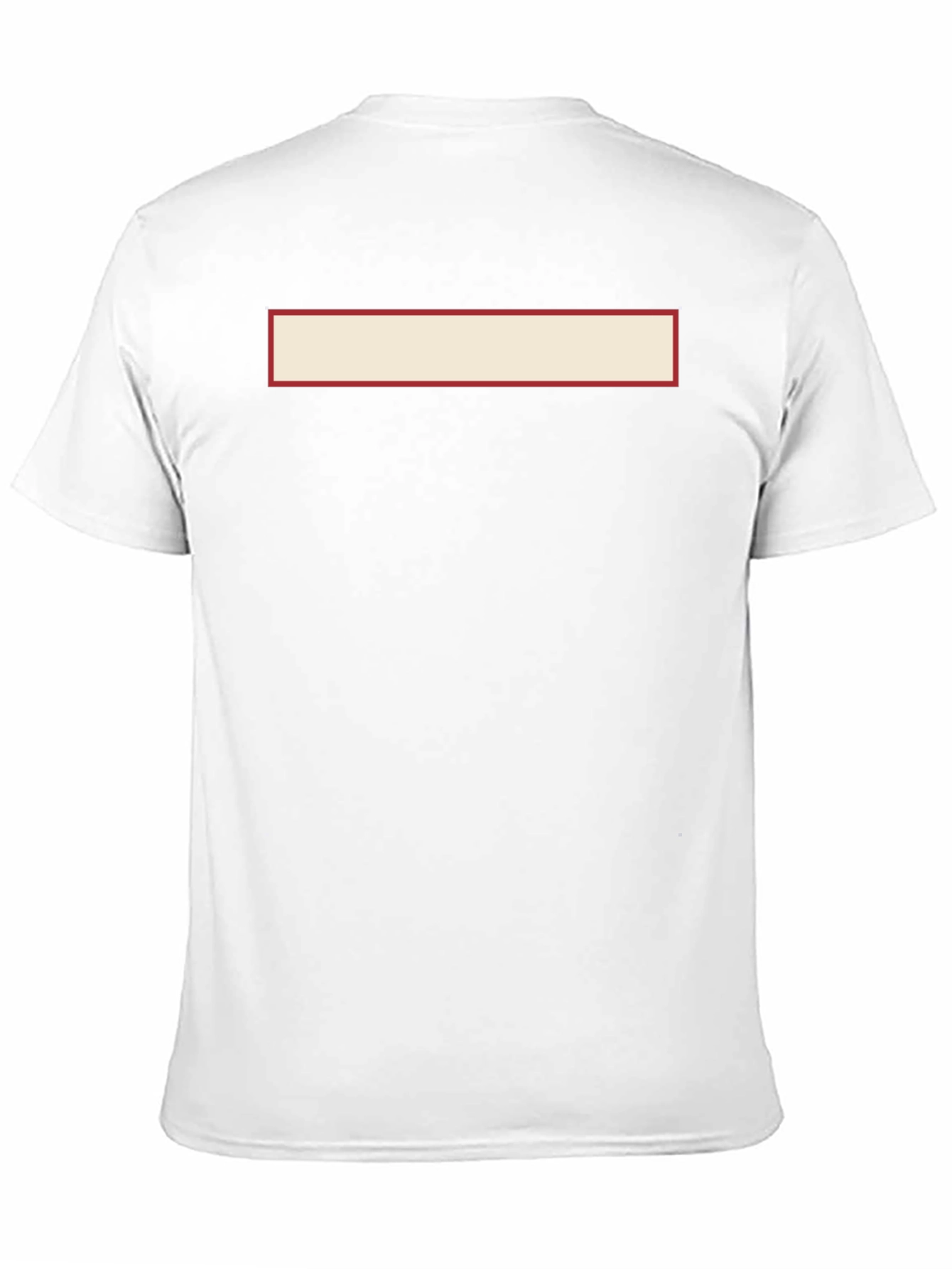 Black Crew Neck T-Shirt with Customizable Rectangle