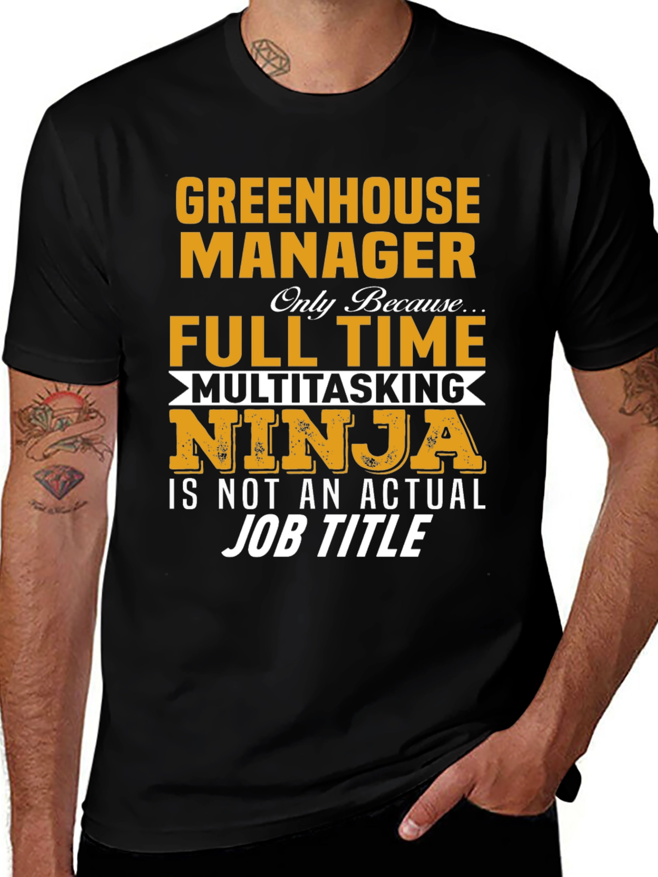 Greenhouse Manager T-Shirt - Multitasking Ninja Design