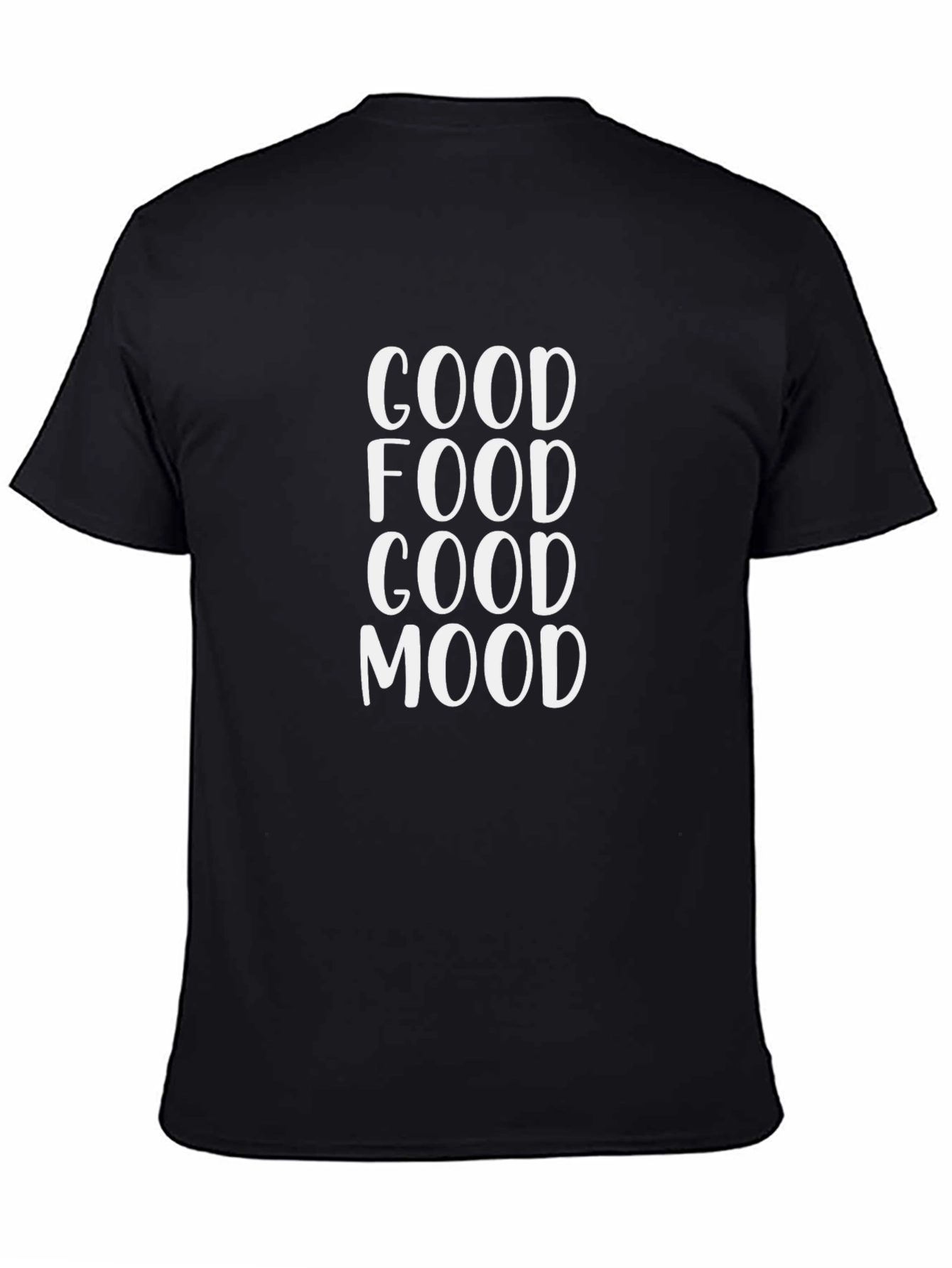Good Food Good Mood Black Graphic Tee