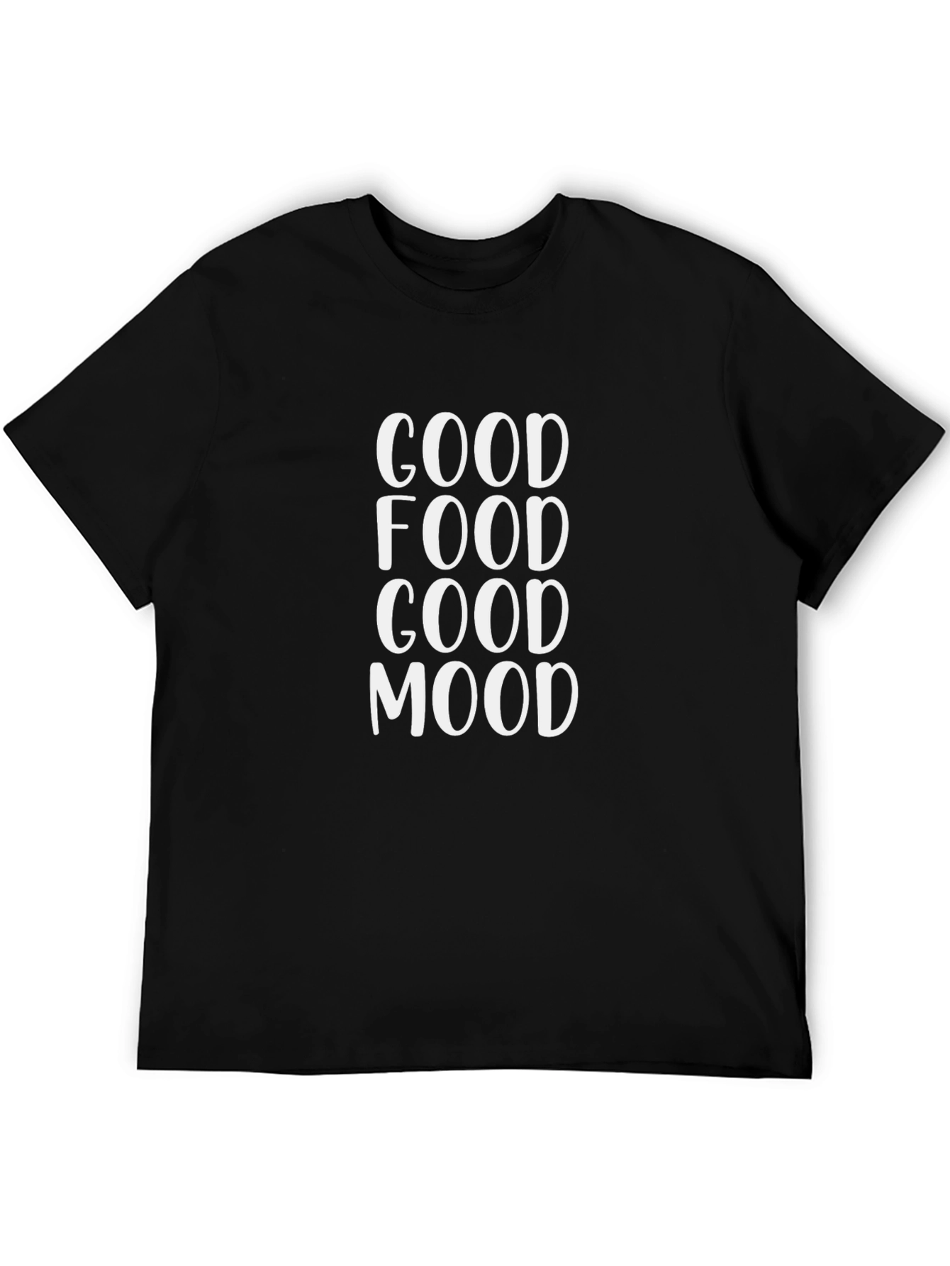 Good Food Good Mood Black Graphic Tee