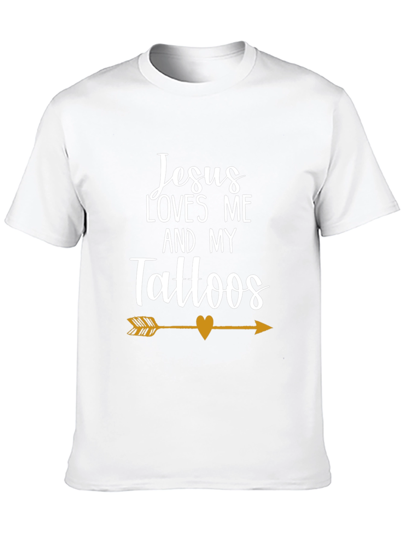 Jesus Loves Me & My Tattoos Arrow Graphic Tee