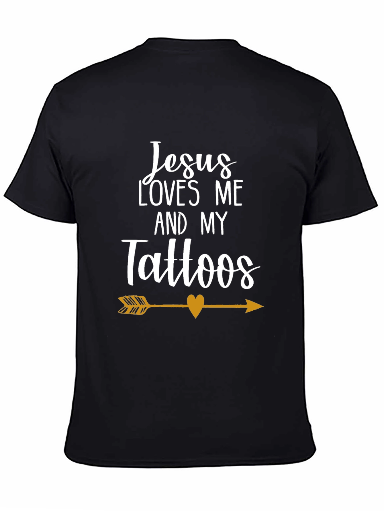 Jesus Loves Me & My Tattoos Arrow Graphic Tee