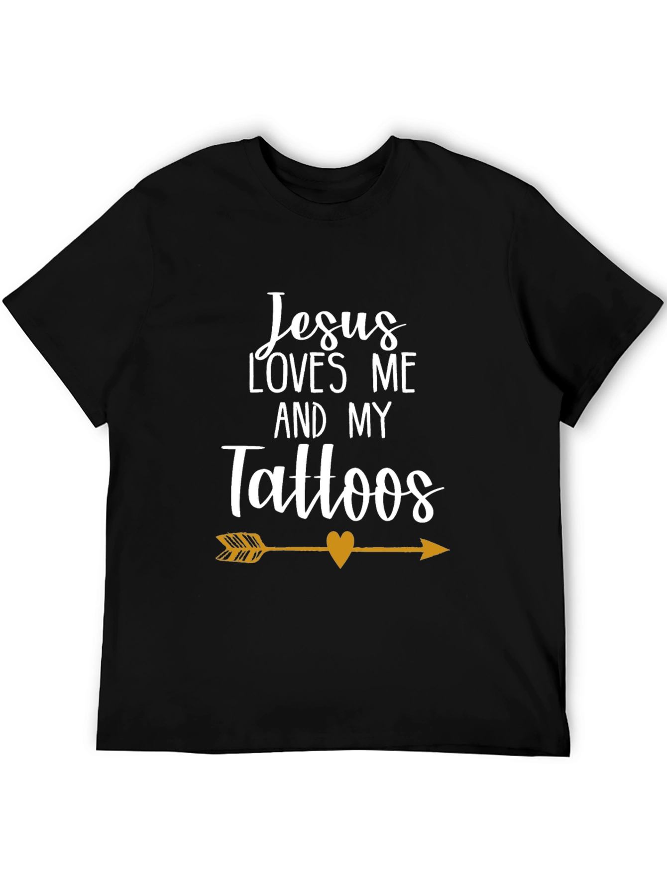 Jesus Loves Me & My Tattoos Arrow Graphic Tee