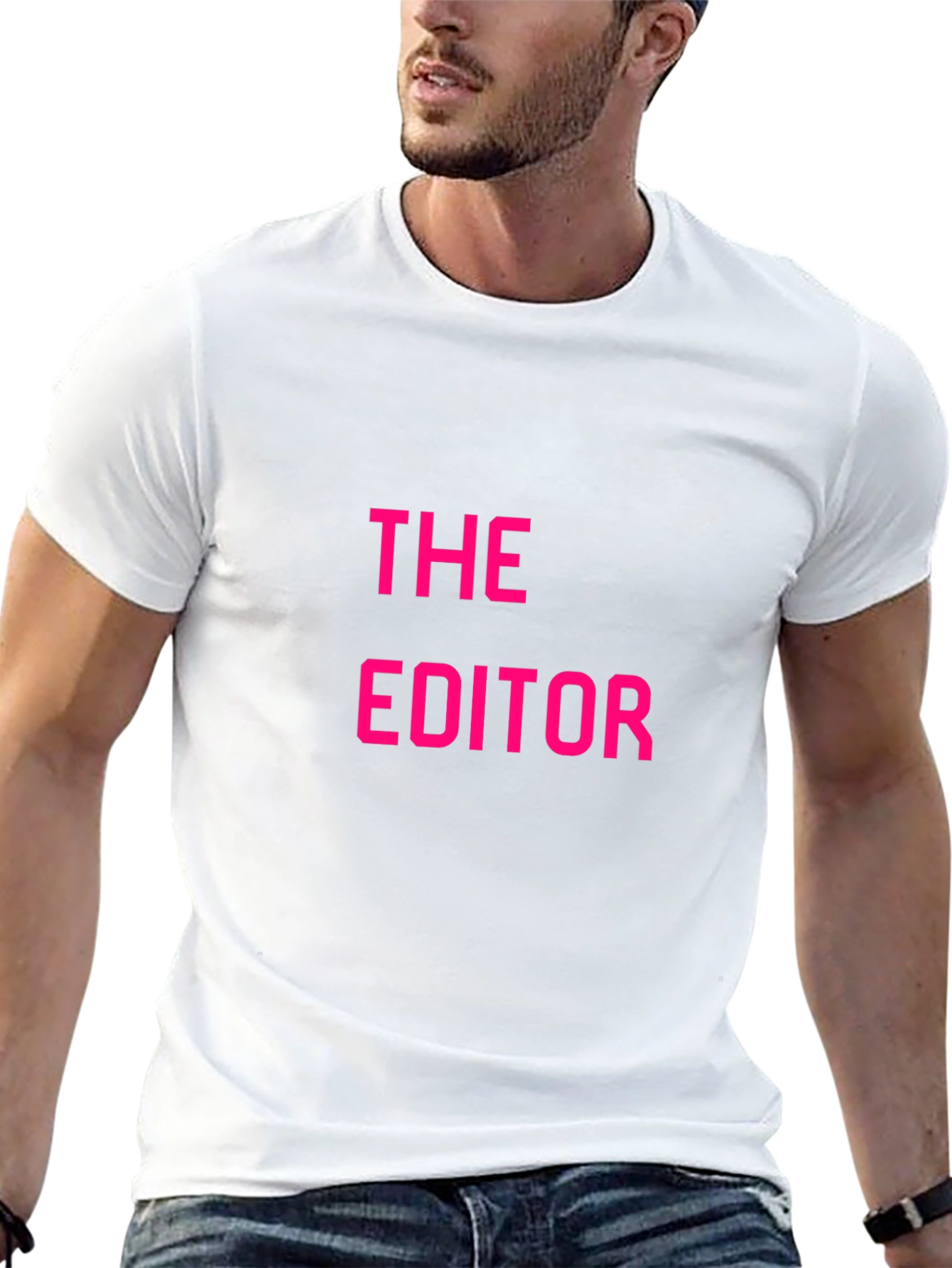 The Editor Graphic Tee - Black Cotton T-Shirt