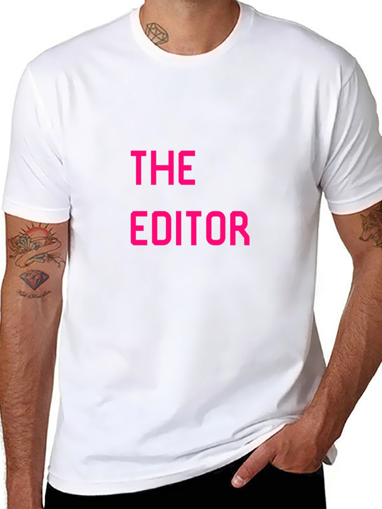 The Editor Graphic Tee - Black Cotton T-Shirt