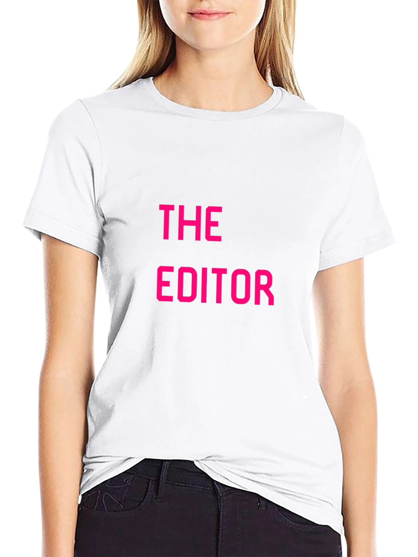 The Editor Graphic Tee - Black Cotton T-Shirt