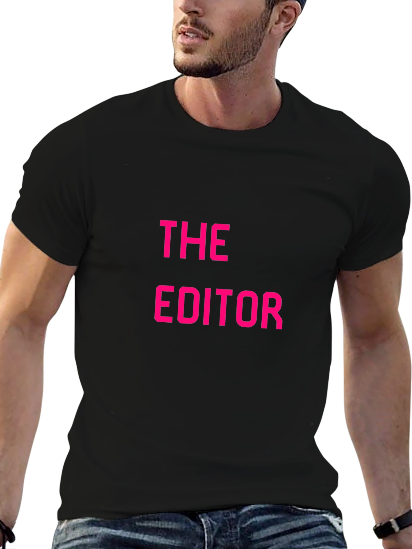 The Editor Graphic Tee - Black Cotton T-Shirt