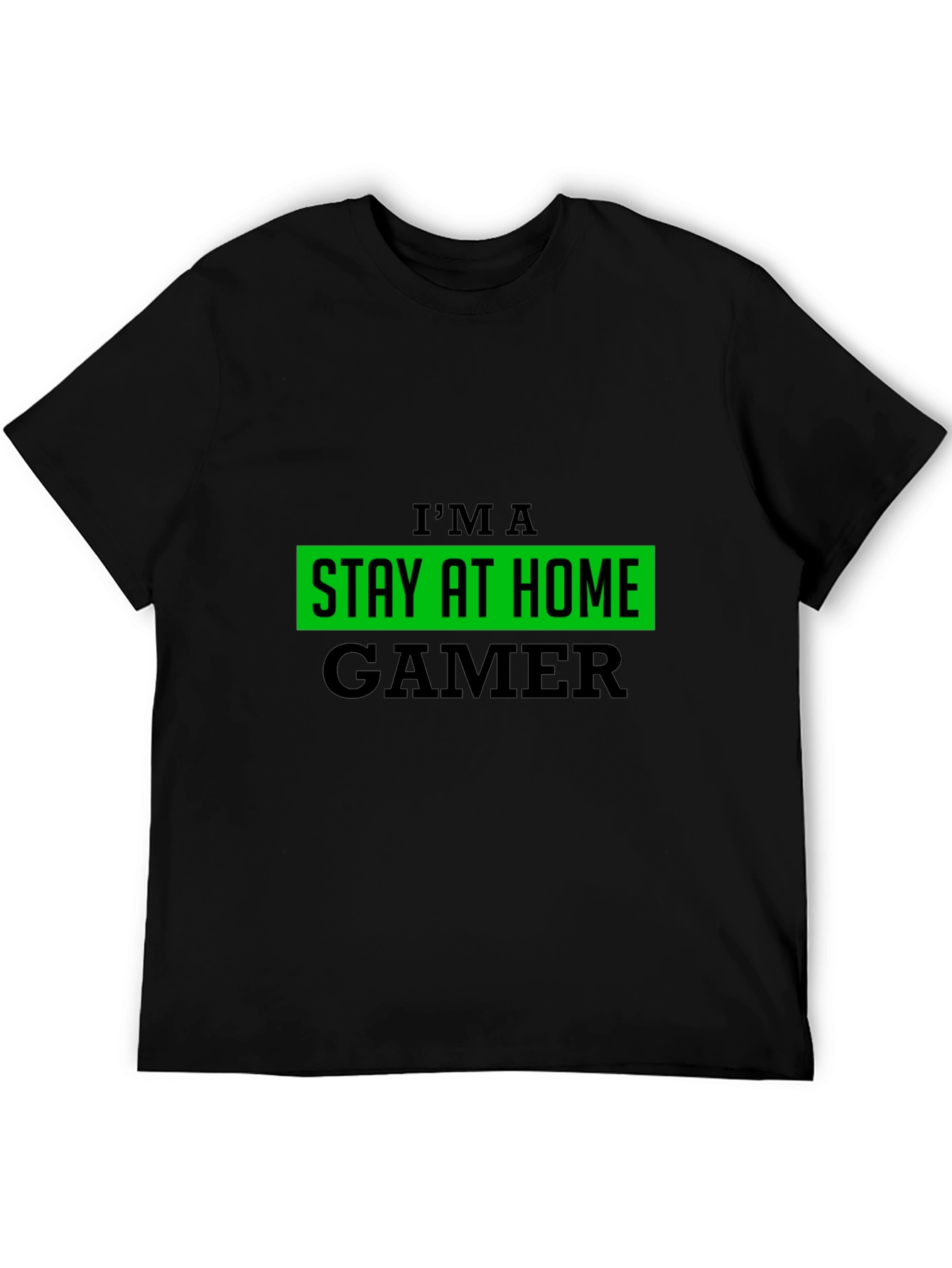 Stay At Home Gamer Black T-Shirt