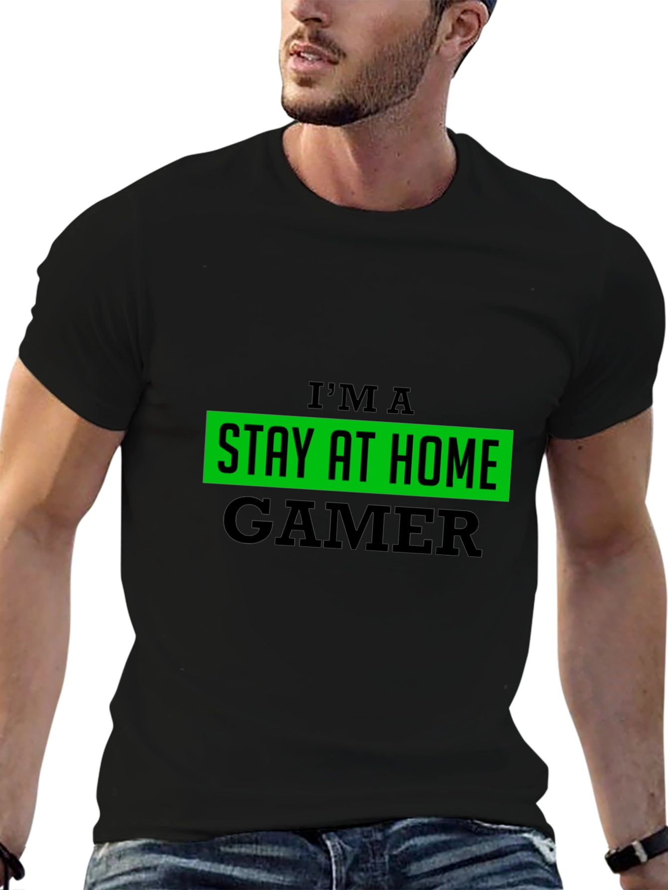 Stay At Home Gamer Black T-Shirt