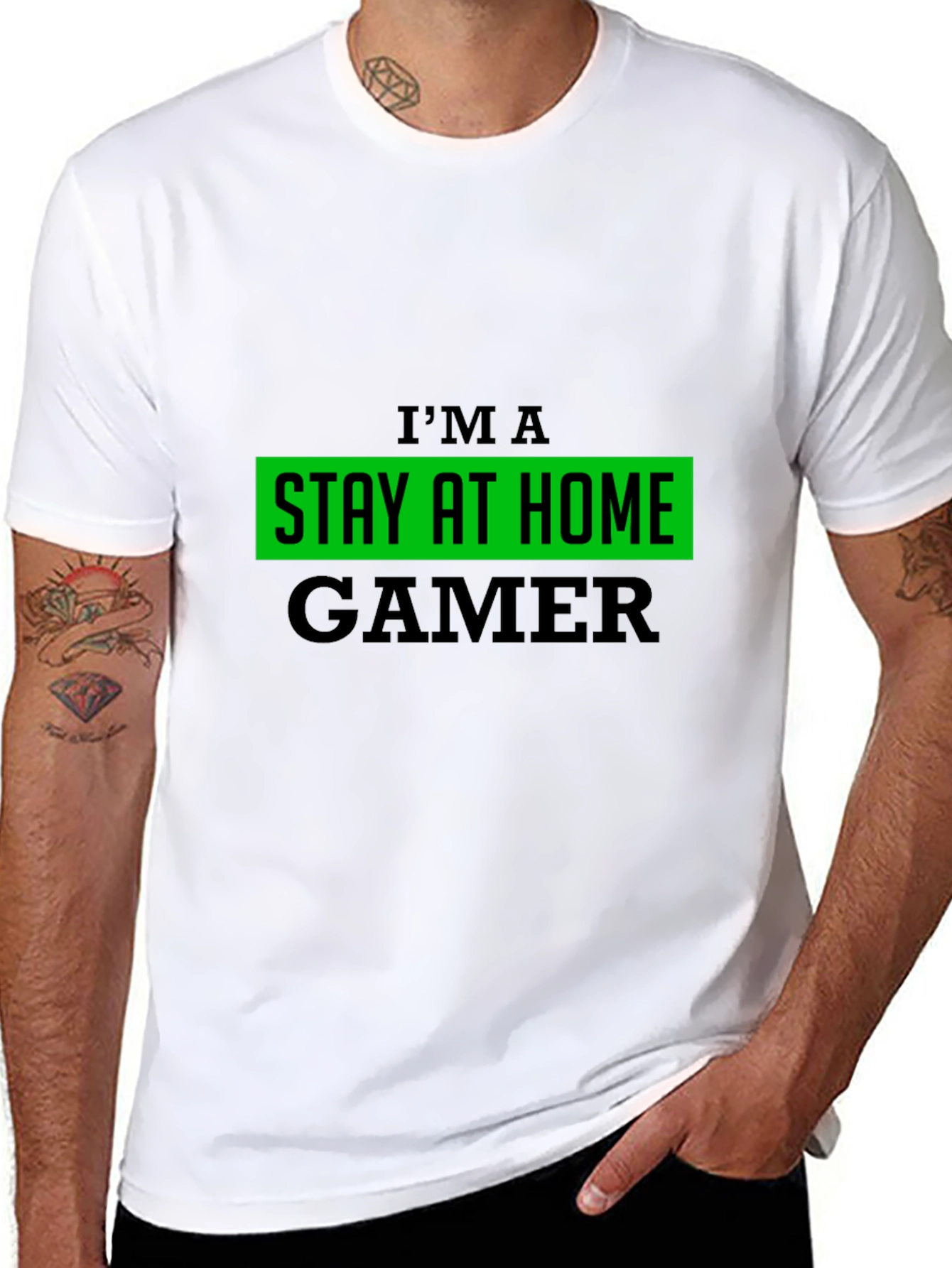 Stay At Home Gamer Black T-Shirt