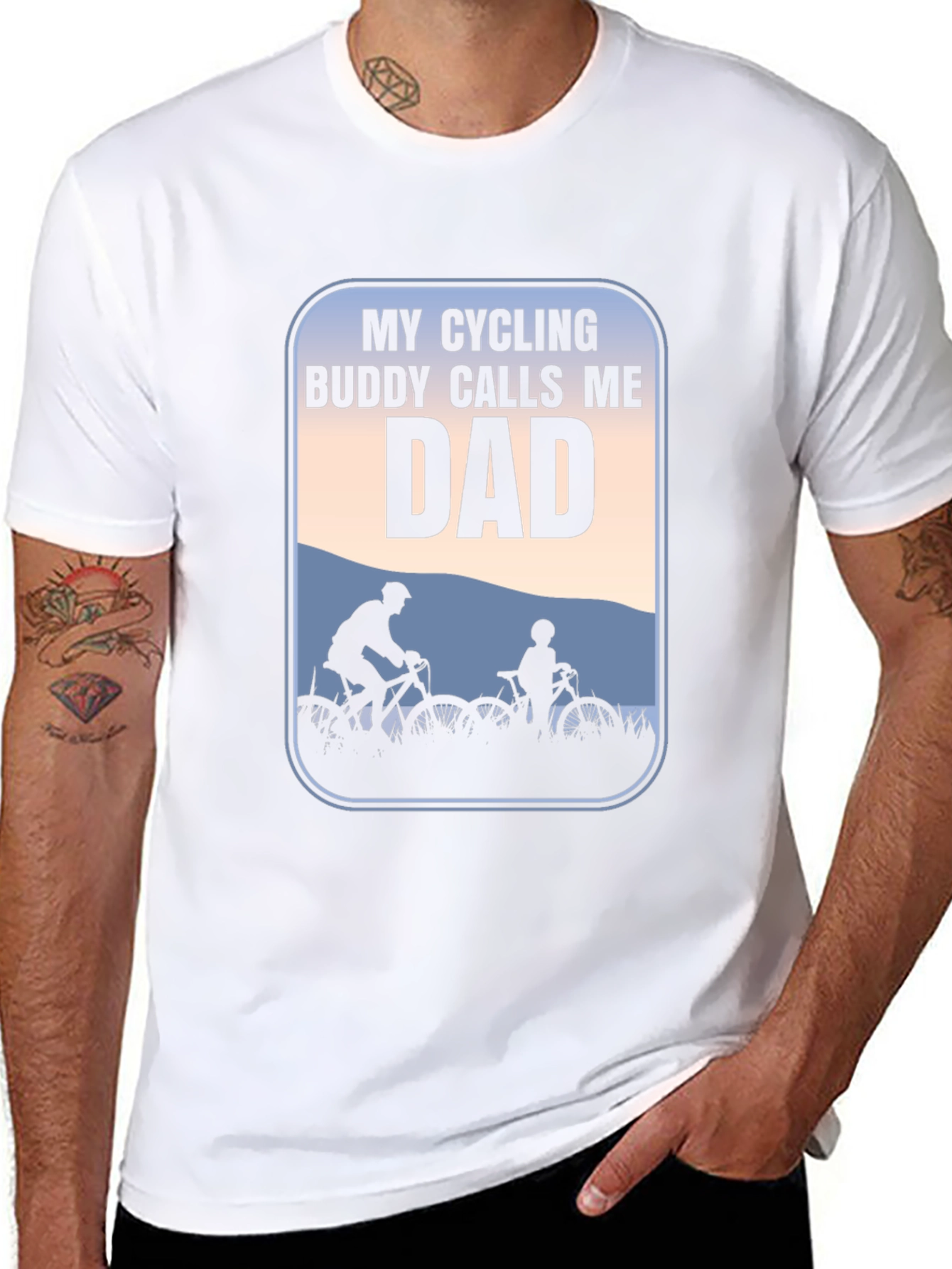 Cycling Buddy Dad T-Shirt: Perfect for Bike-Loving Fathers