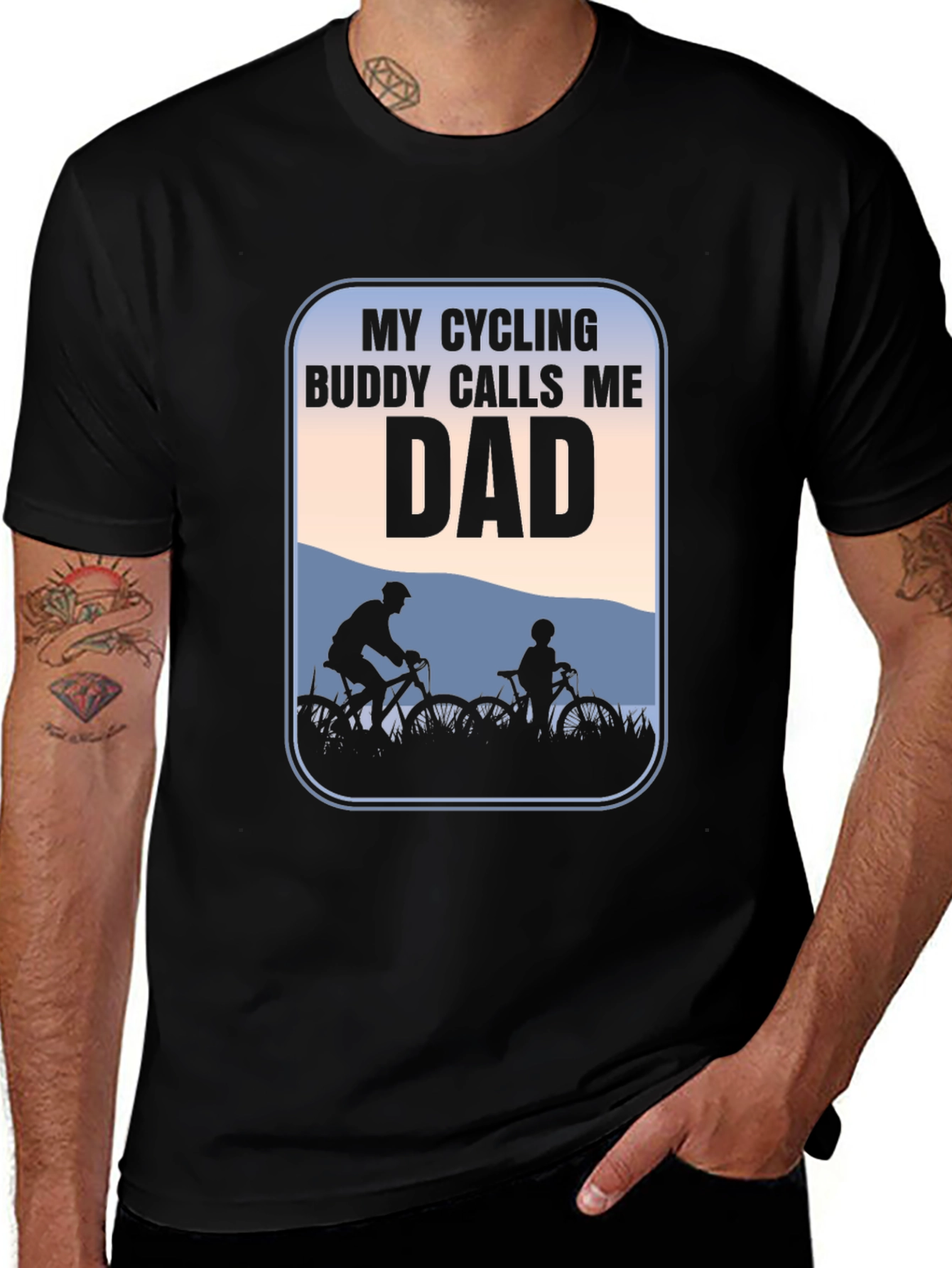 Cycling Buddy Dad T-Shirt: Perfect for Bike-Loving Fathers