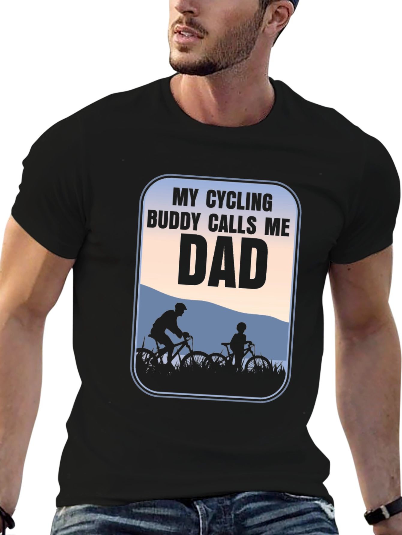 Cycling Buddy Dad T-Shirt: Perfect for Bike-Loving Fathers