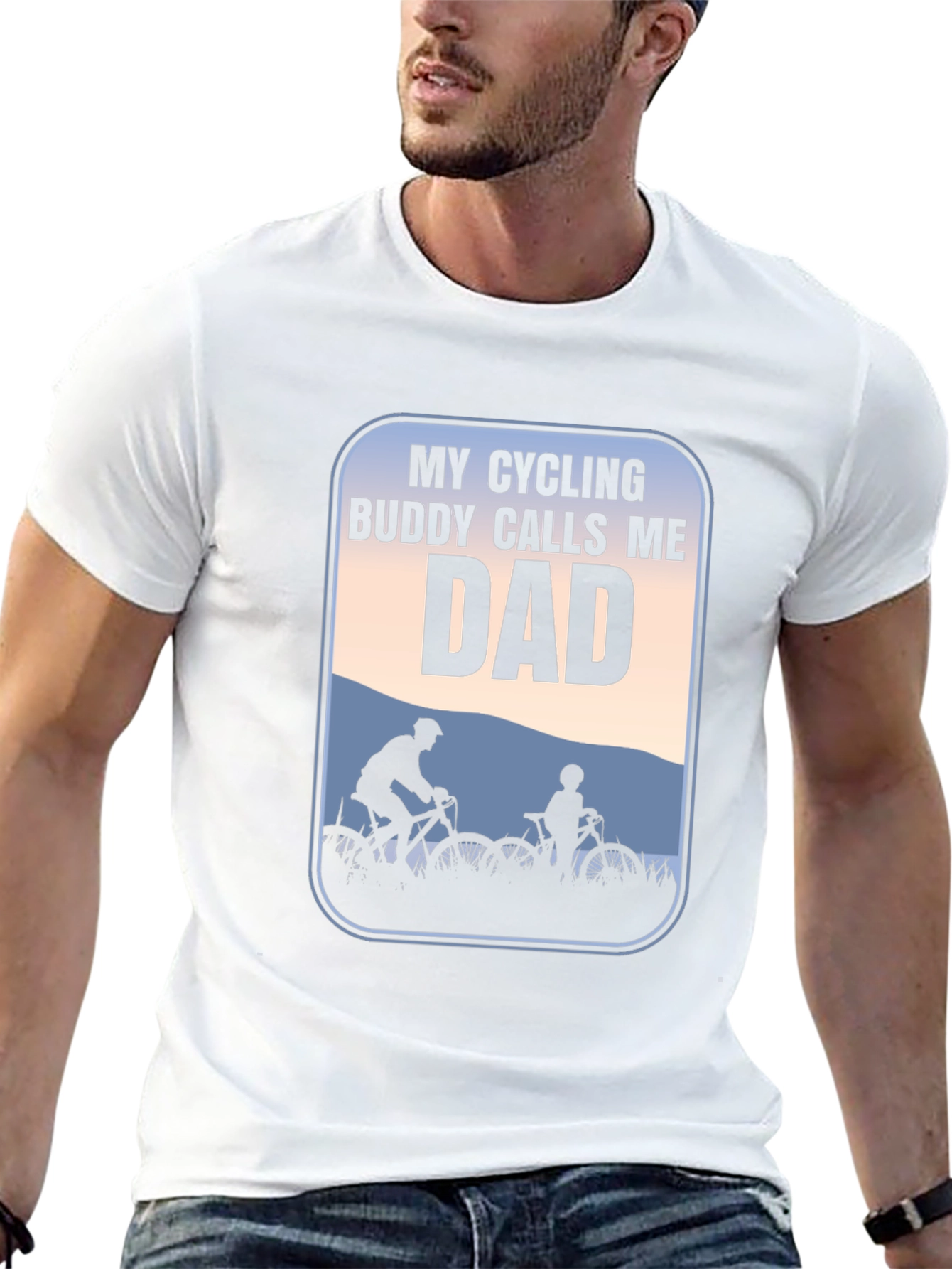 Cycling Buddy Dad T-Shirt: Perfect for Bike-Loving Fathers