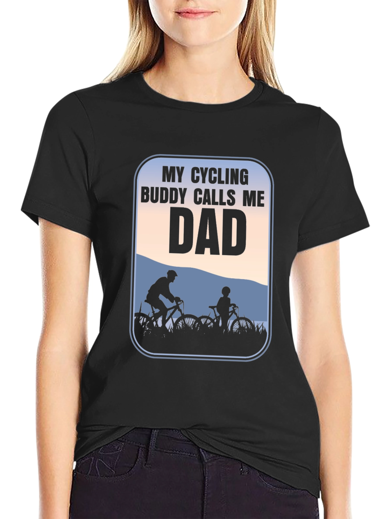 Cycling Buddy Dad T-Shirt: Perfect for Bike-Loving Fathers