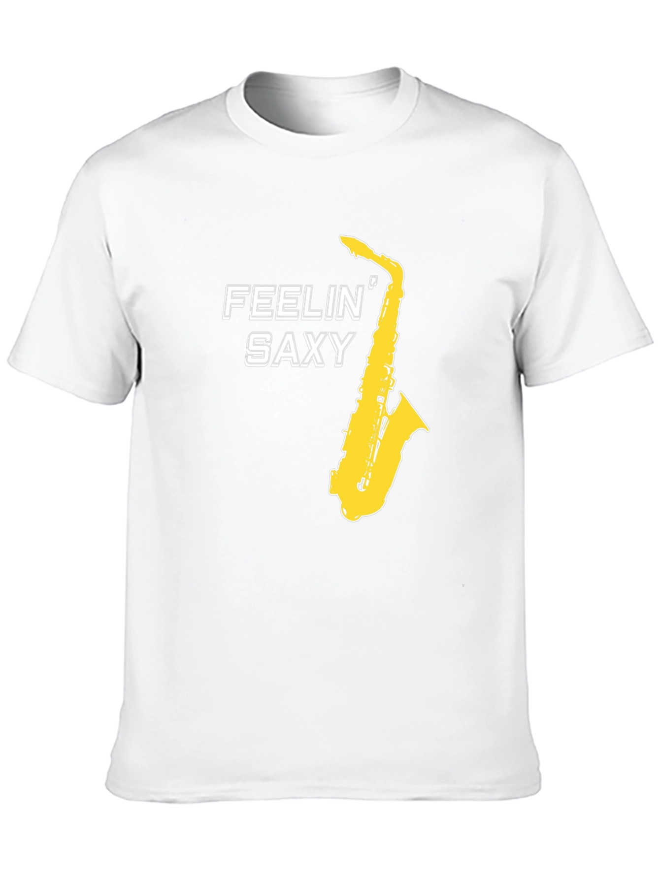 Feelin Saxy Graphic T-Shirt - Black Saxophone Tee